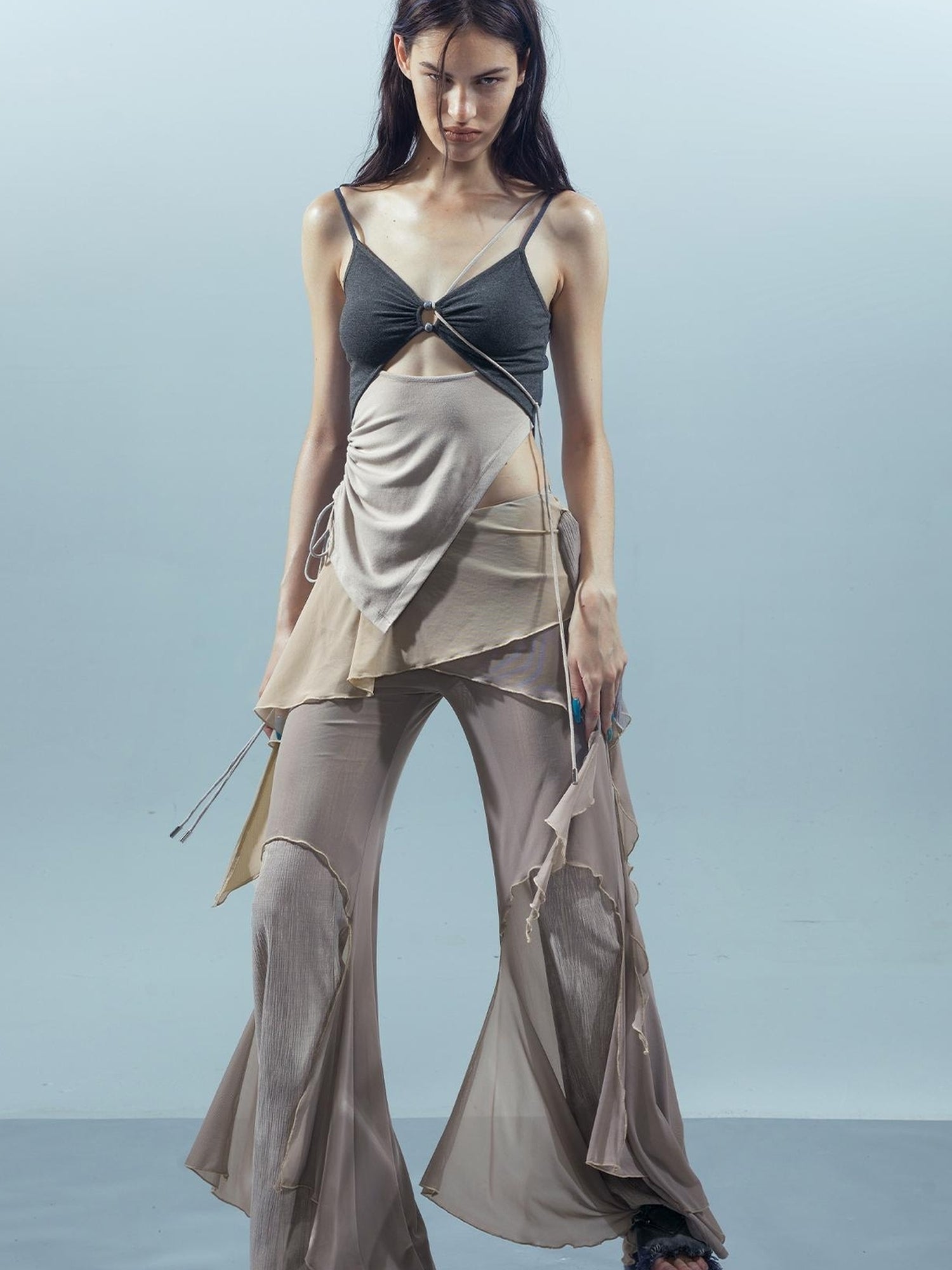 UpdateNN NORTH NODE Ethereal Threads Woven Mirage Beaded Camisole