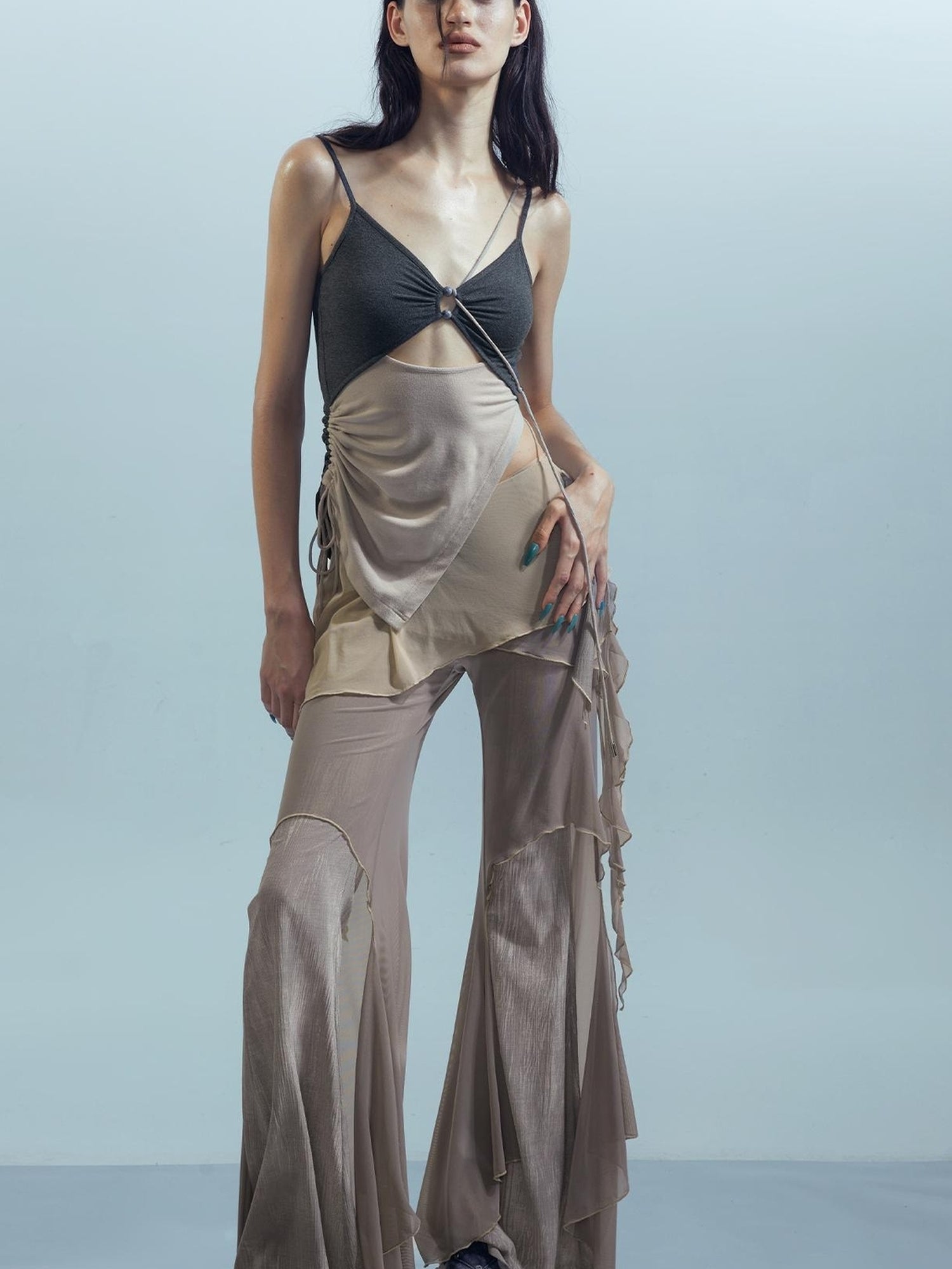 UpdateNN NORTH NODE Ethereal Threads Woven Mirage Beaded Camisole
