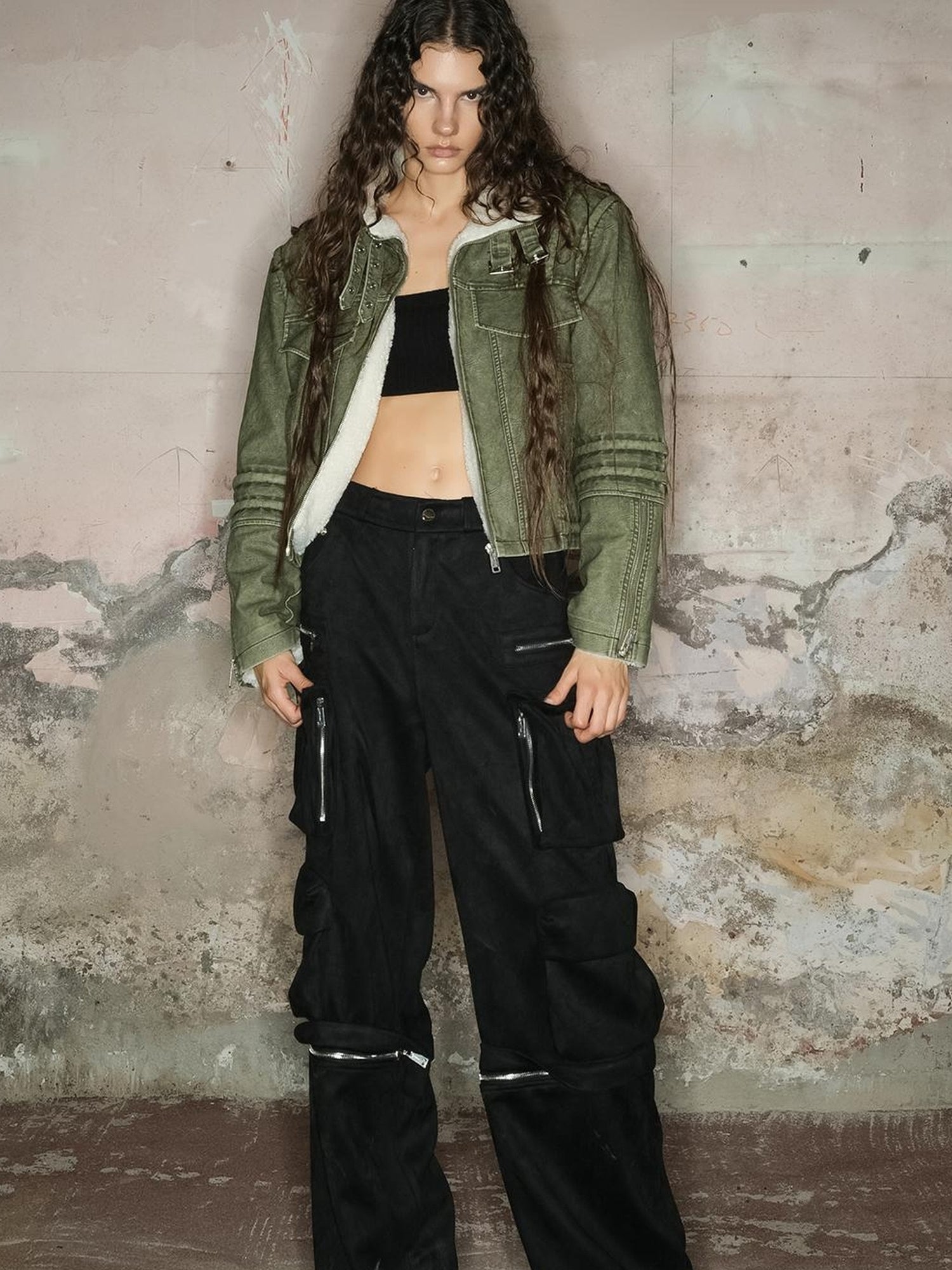 UpdateNN NORTH NODE Faux Fur Shearling Short Coat