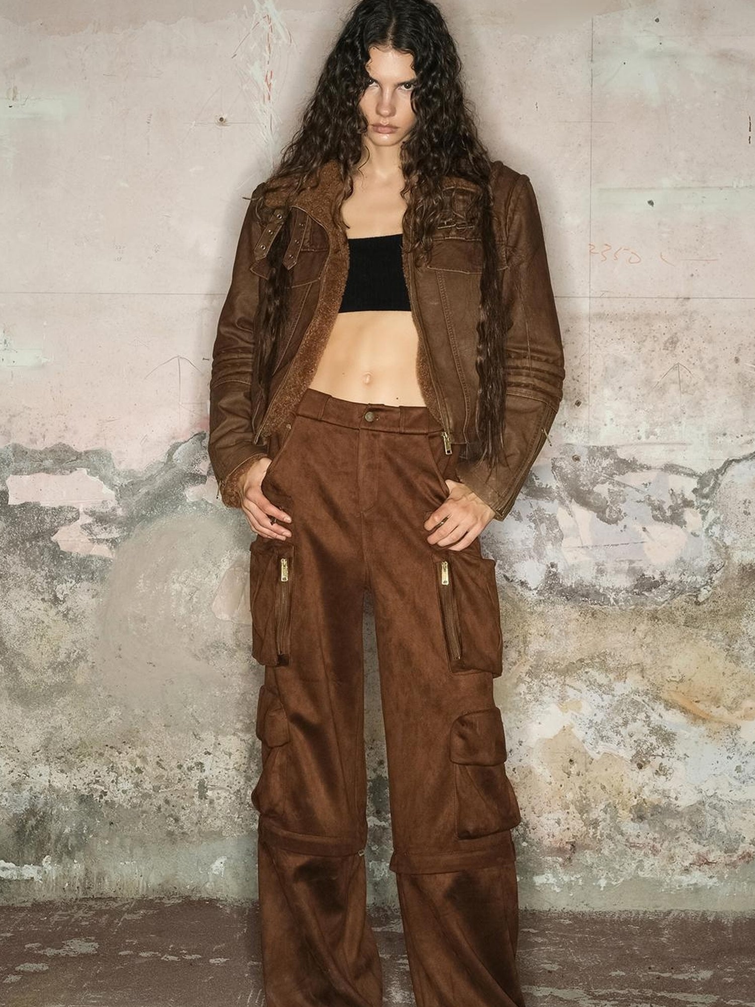 UpdateNN NORTH NODE Faux Fur Shearling Short Coat