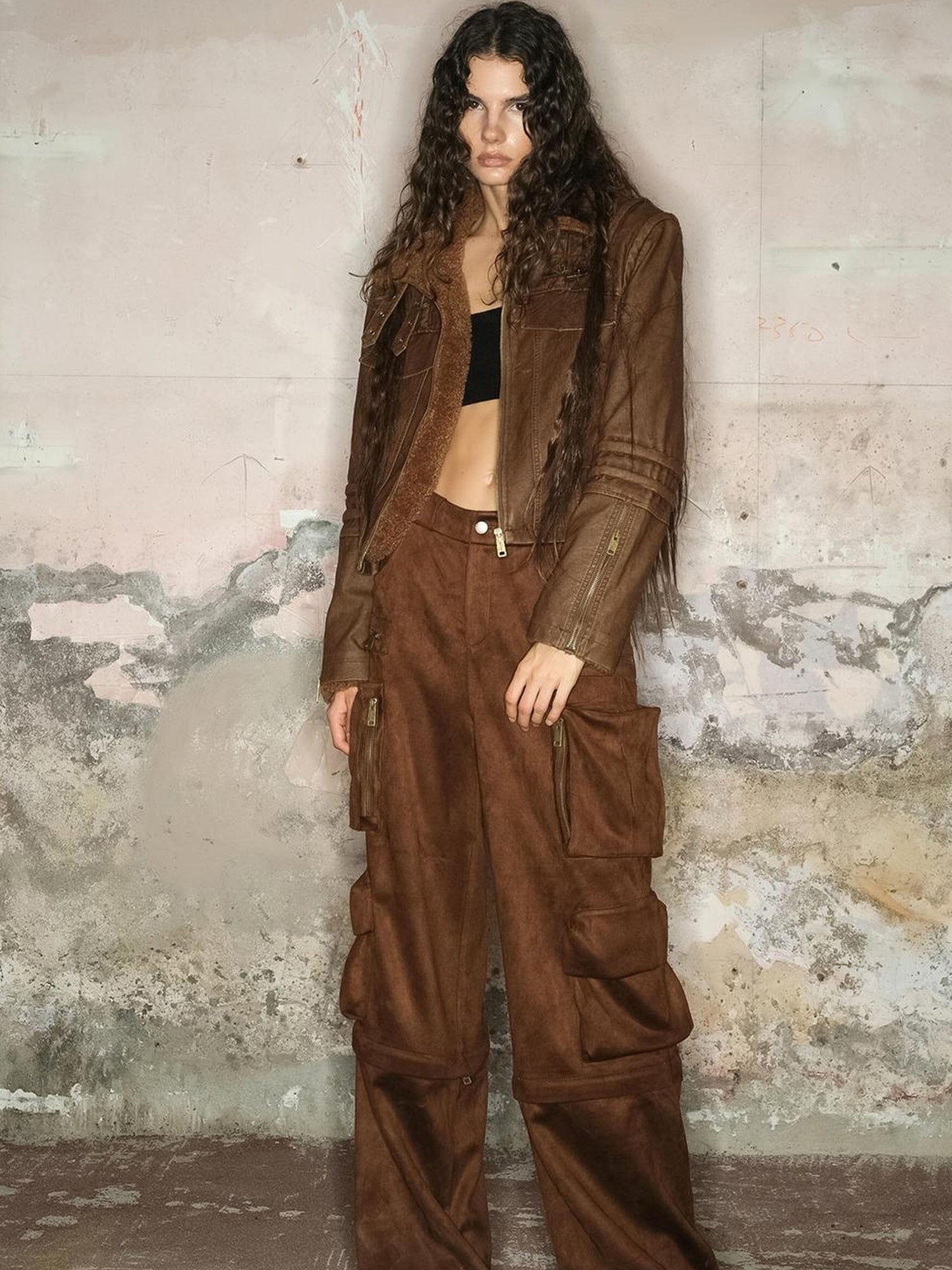 UpdateNN NORTH NODE Faux Fur Shearling Short Coat
