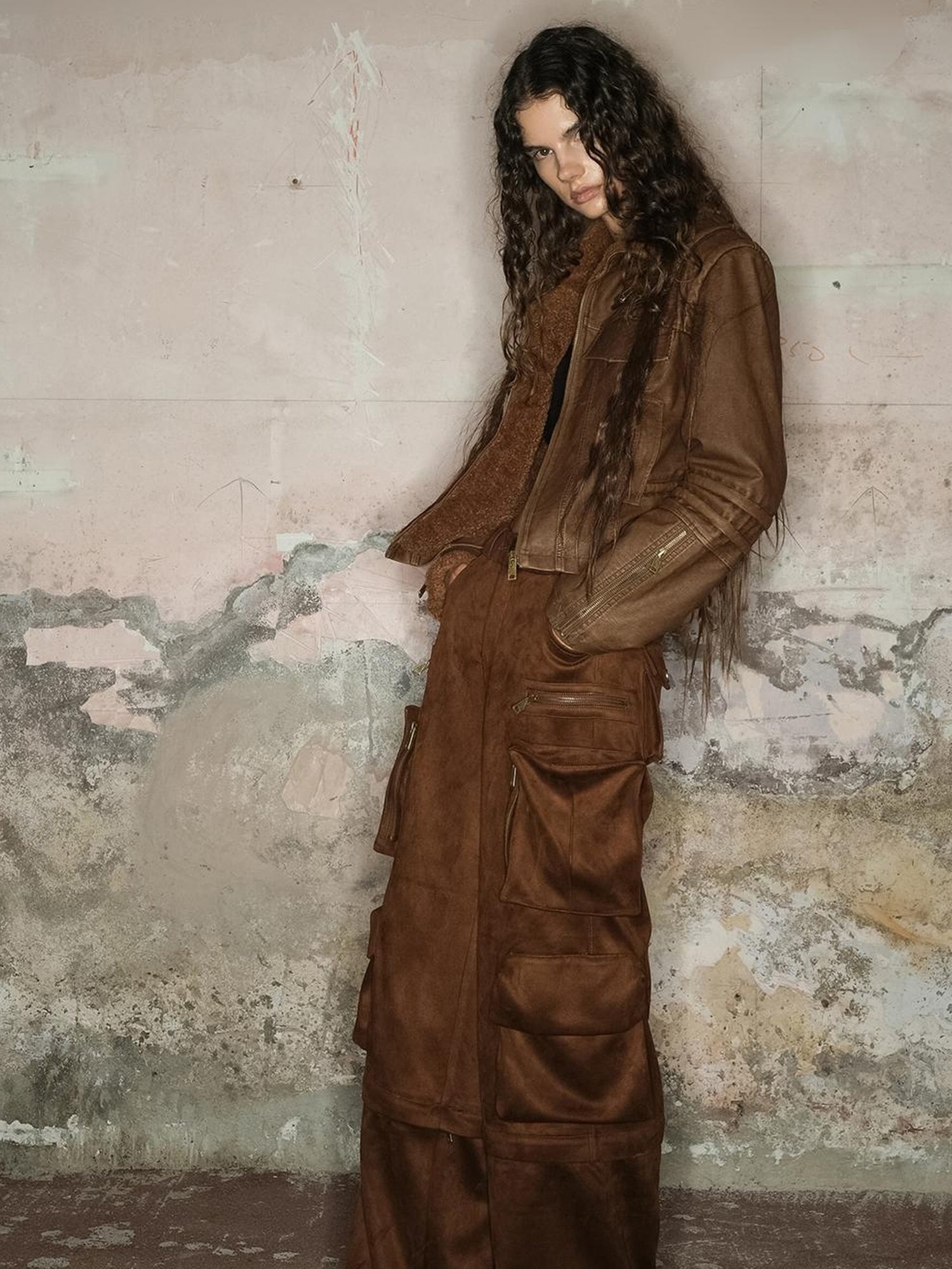 UpdateNN NORTH NODE Faux Fur Shearling Short Coat