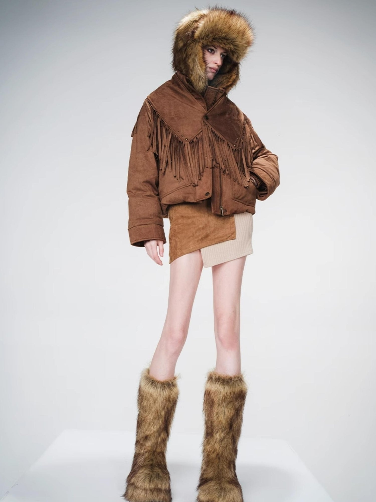 UpdateNN NORTH NODE Hermit Eco Fur Knee High Boots