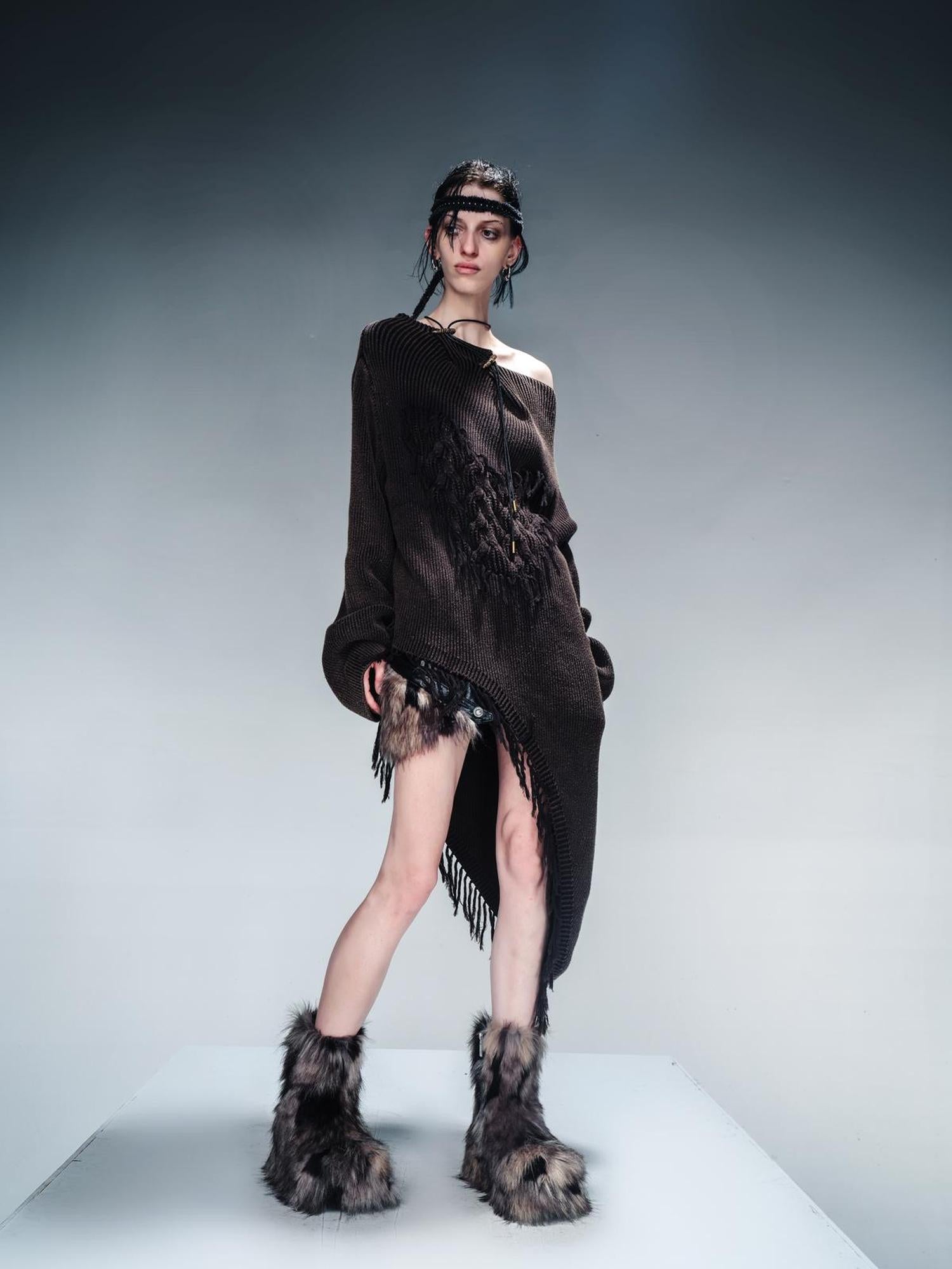 NN NORTH NODE High Priest Platform Shearling Boots