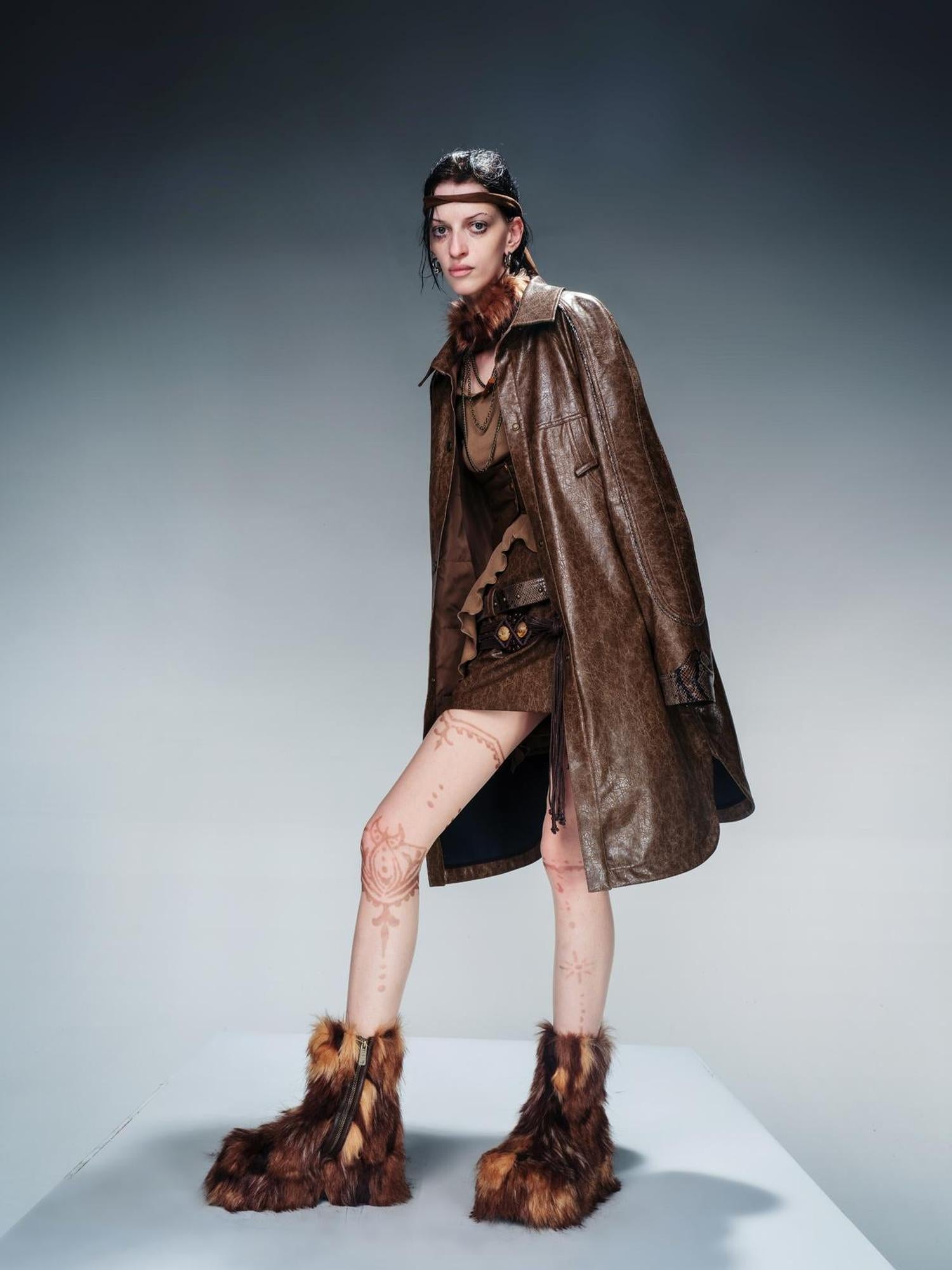NN NORTH NODE High Priest Platform Shearling Boots