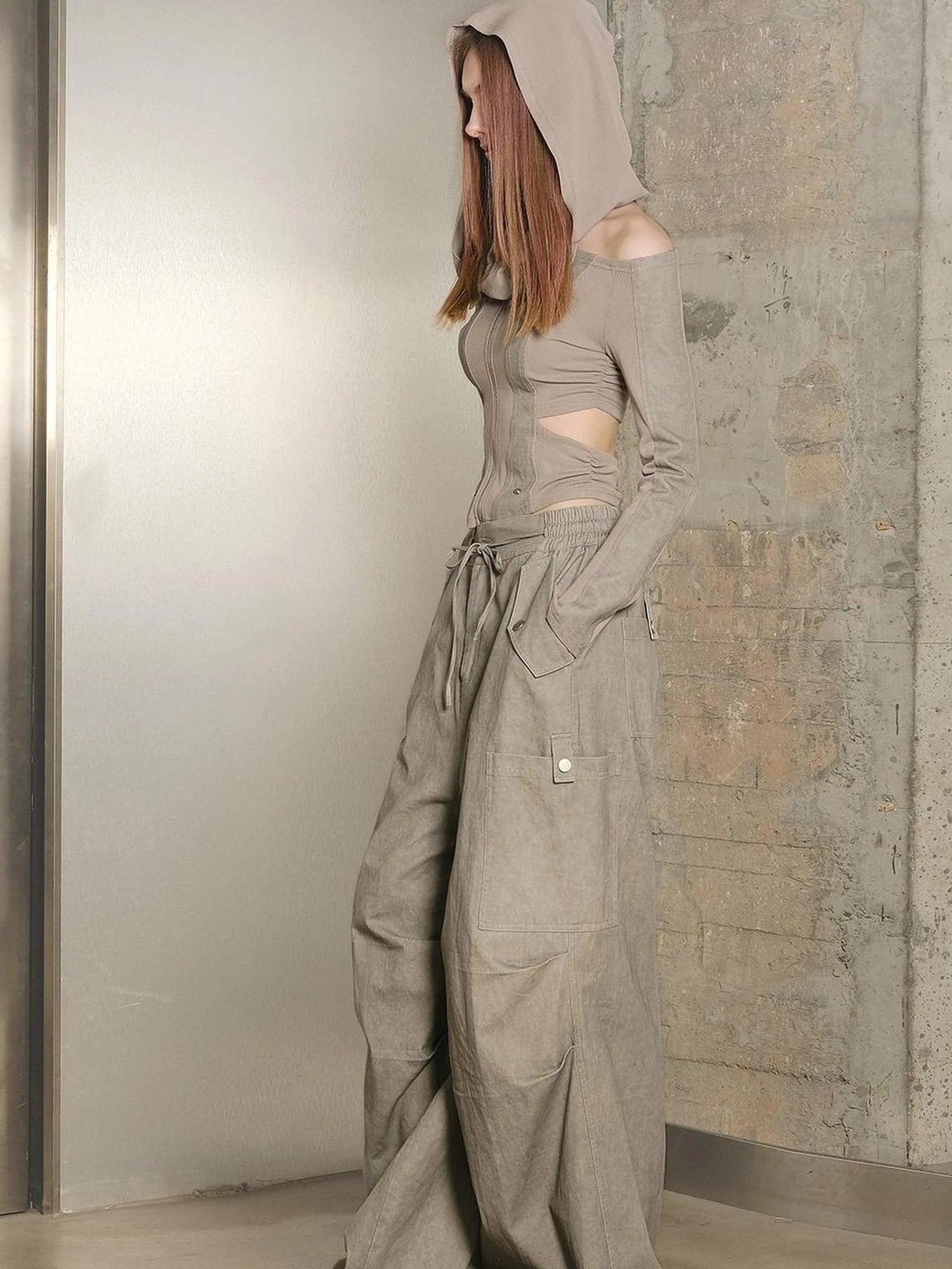 High Quality Drawstring Parachute Pants