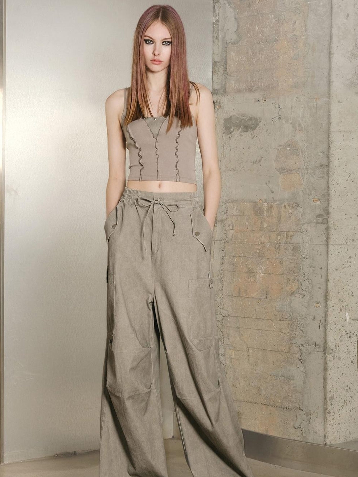 UpdateNN NORTH NODE High Quality Drawstring Parachute Pants