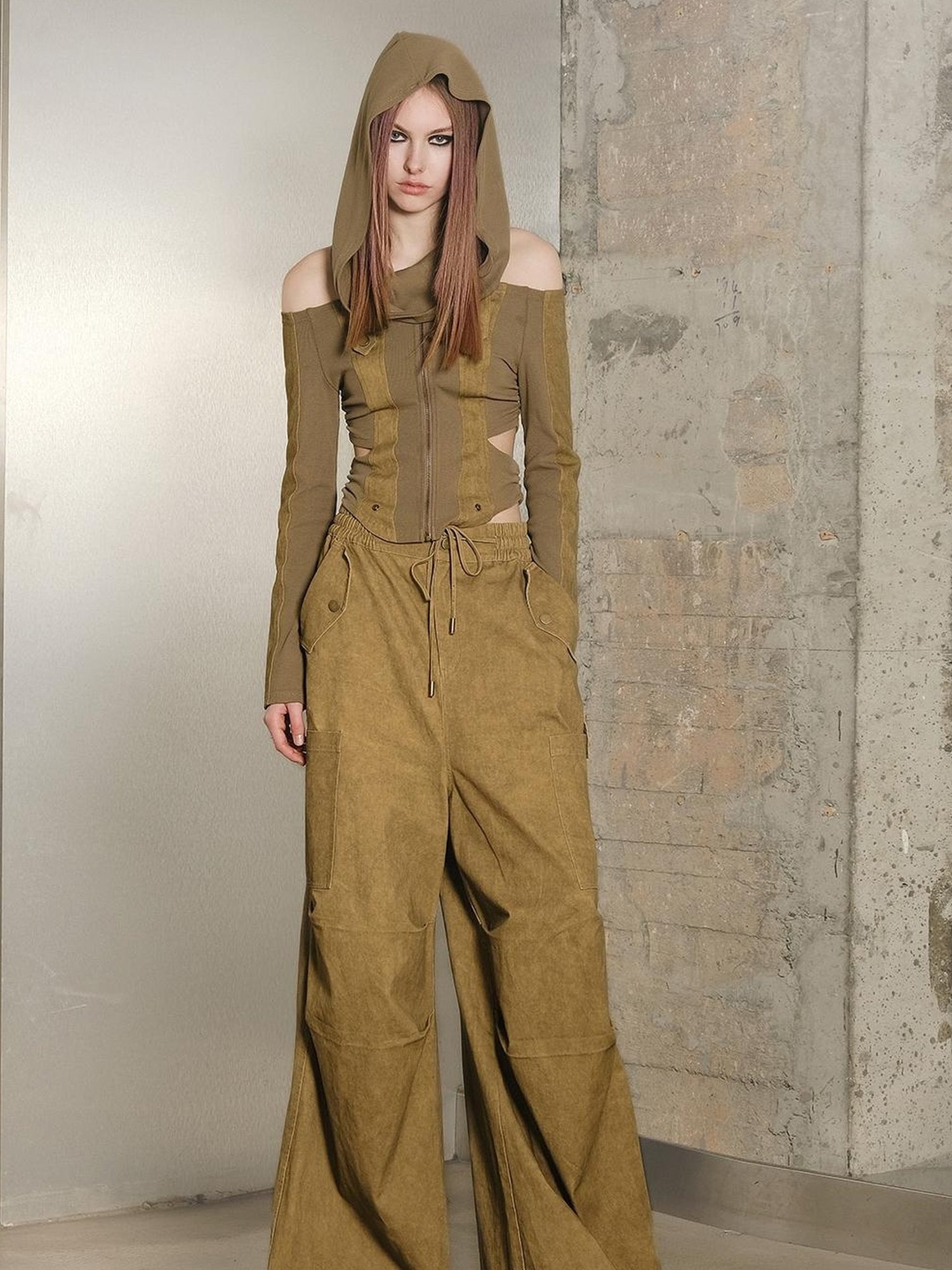 UpdateNN NORTH NODE High Quality Drawstring Parachute Pants