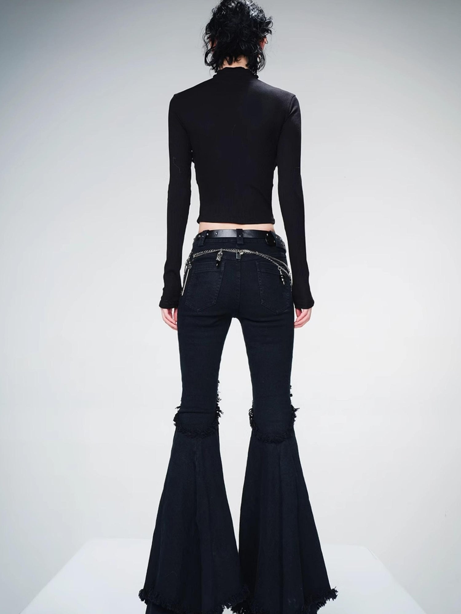 UpdateNN NORTH NODE Knitted Beaded Cutout Turtleneck Top
