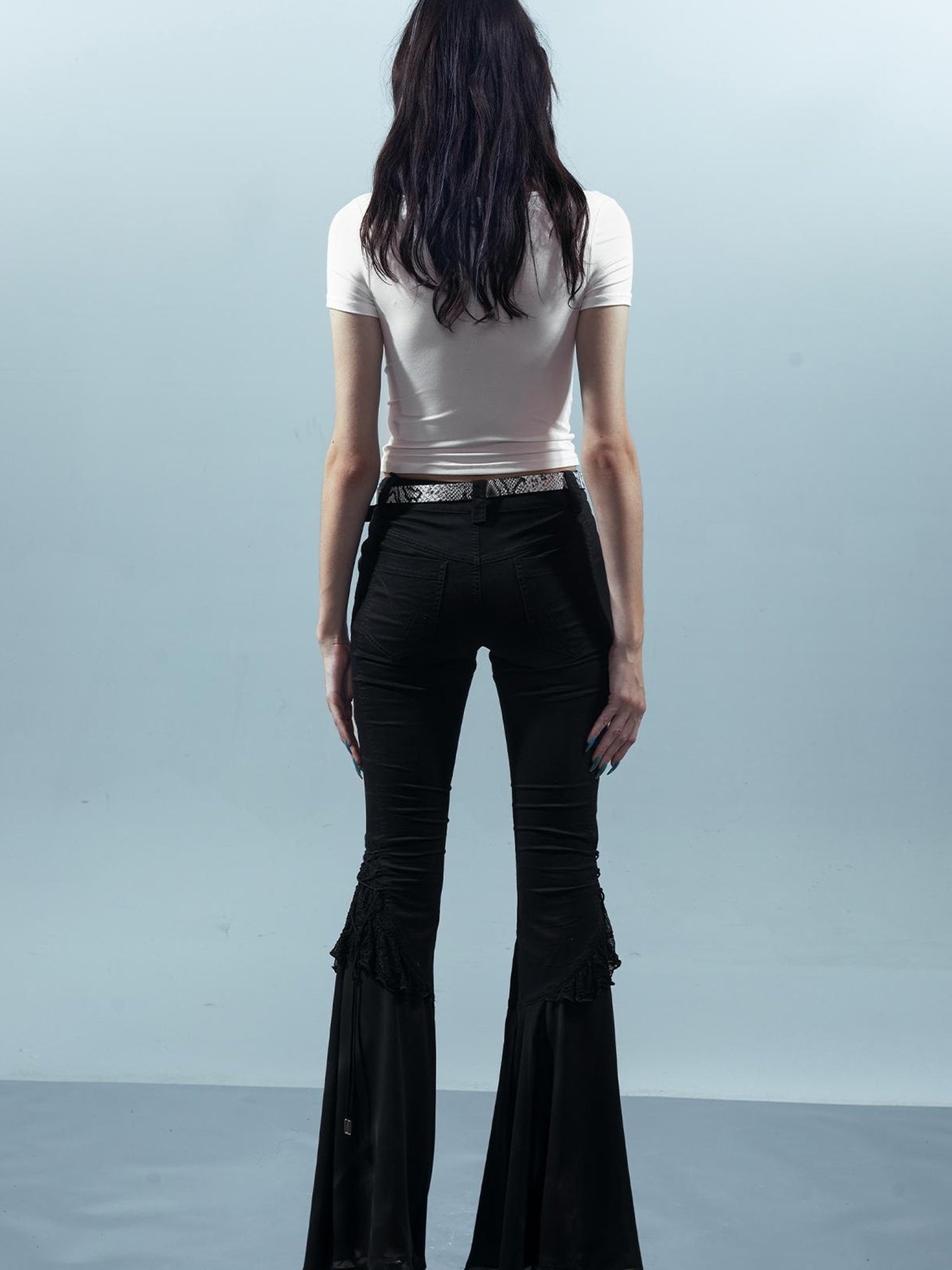 UpdateNN NORTH NODE Lace Up Beaded Cropped Tee