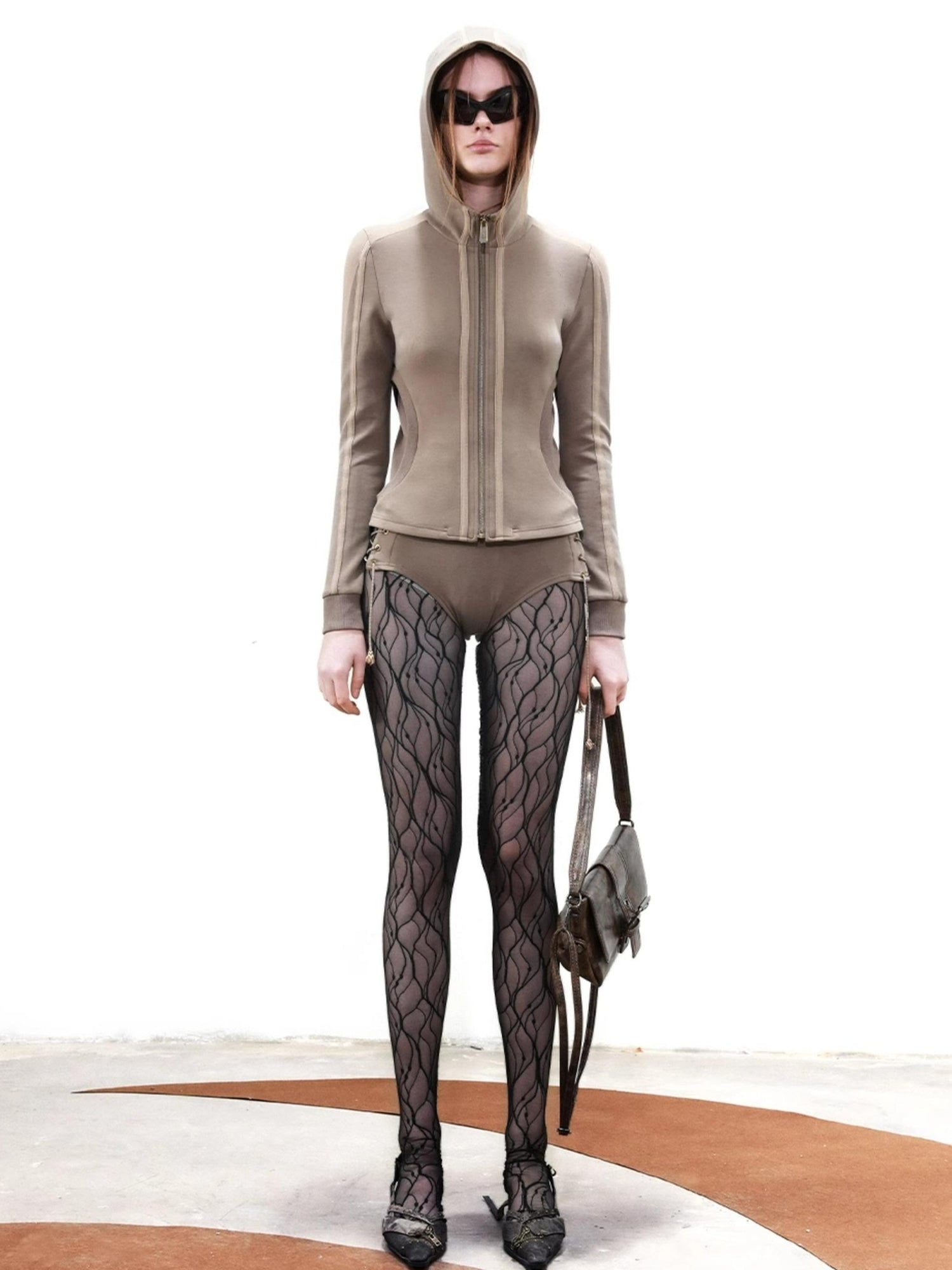 UpdateNN NORTH NODE Leo Inspired Layered Hoodie With Snake Print