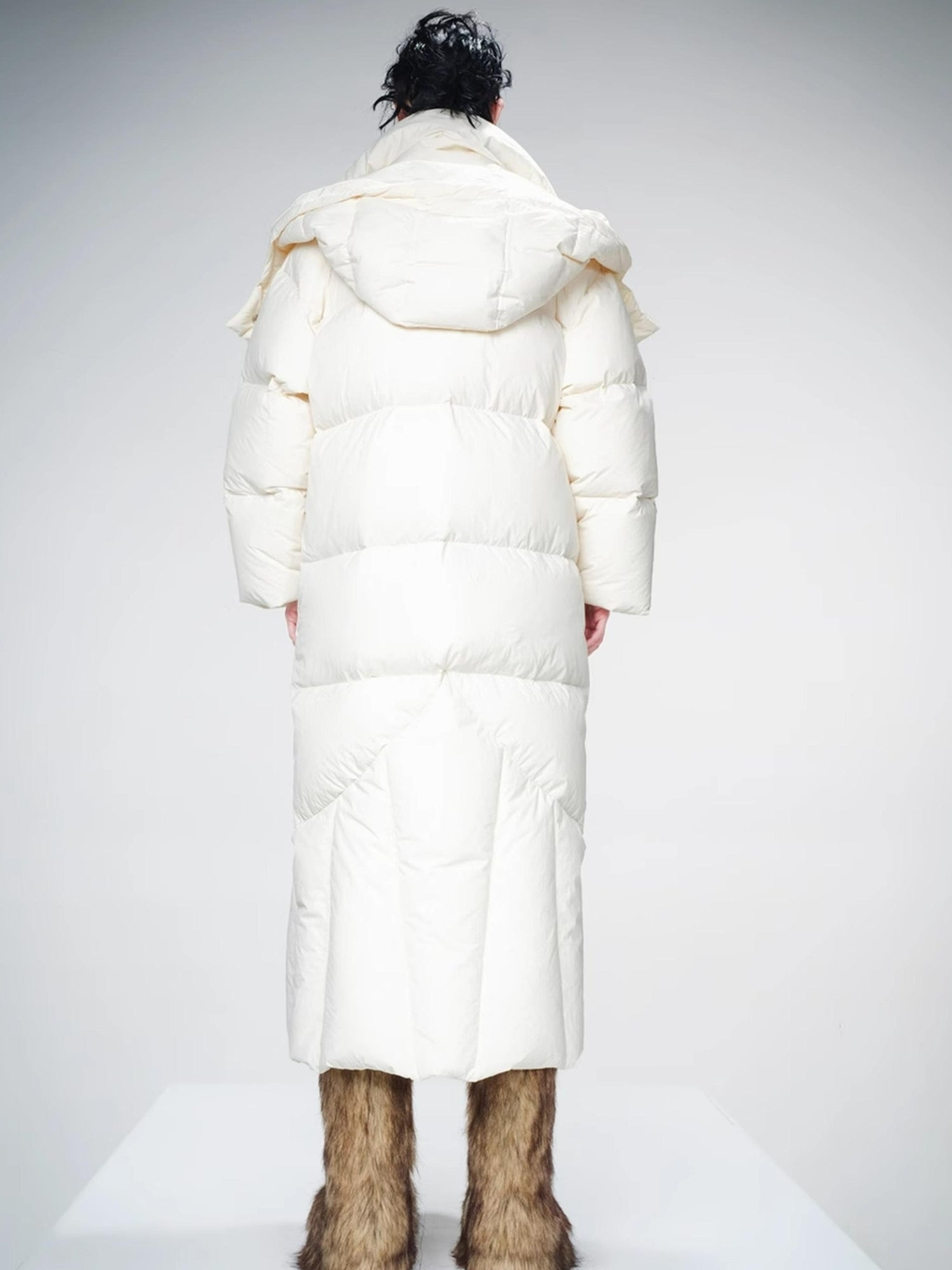 UpdateNN NORTH NODE Long Hooded Down Coat With 90 % White Duck Feather Lightweight