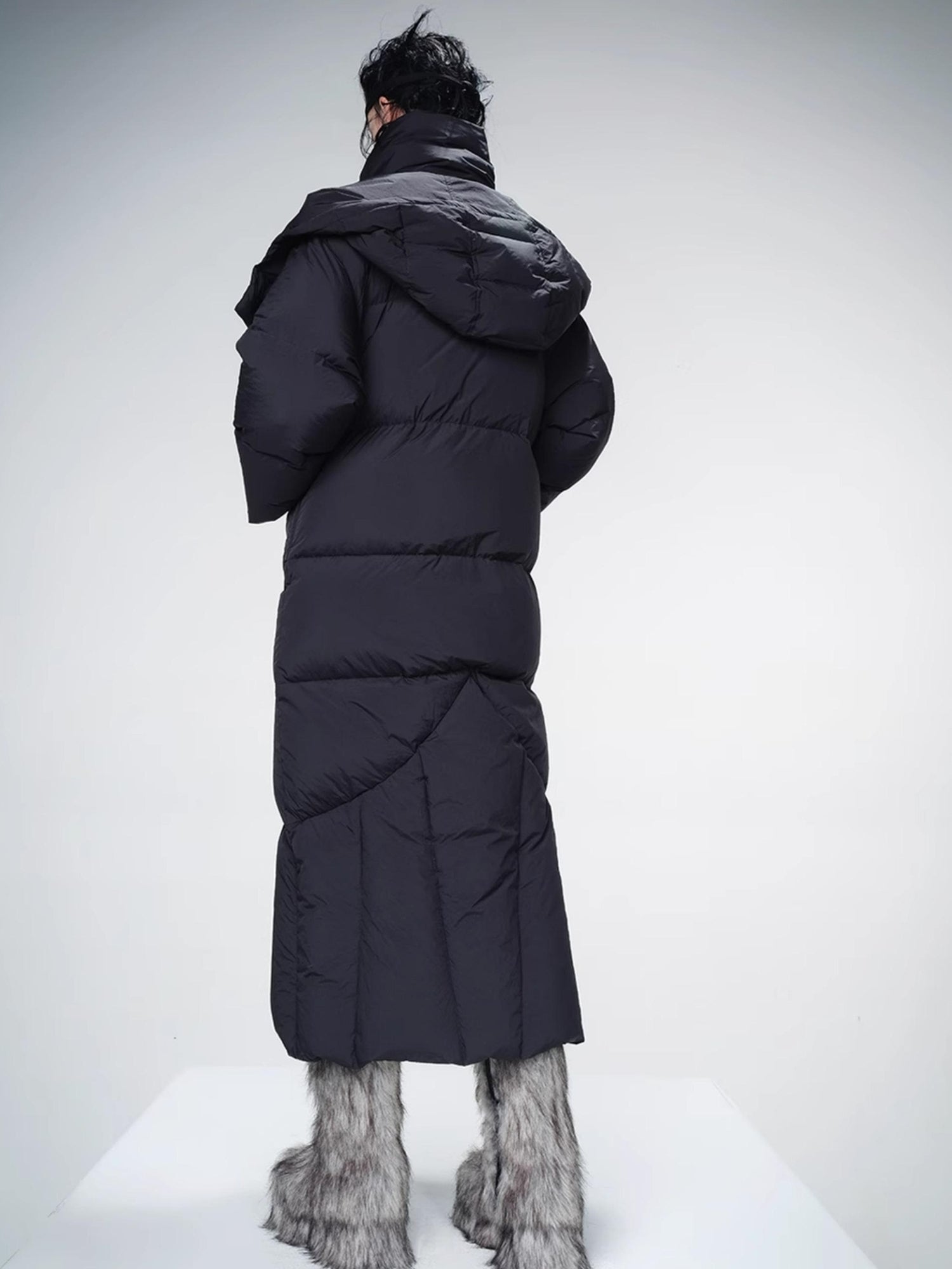 UpdateNN NORTH NODE Long Hooded Down Coat With 90 % White Duck Feather Lightweight