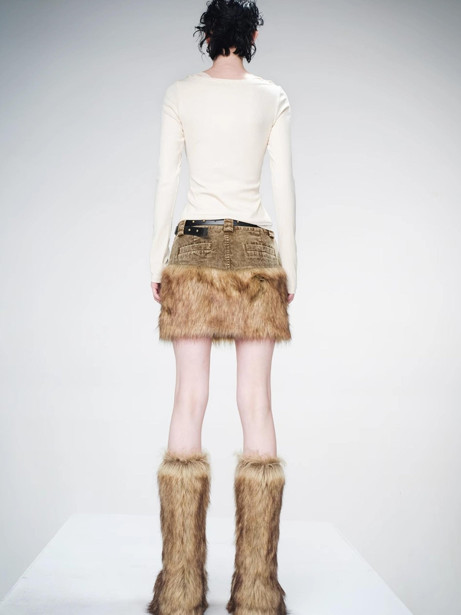 UpdateNN NORTH NODE Mesh Panel Knit Top With Color Block Design