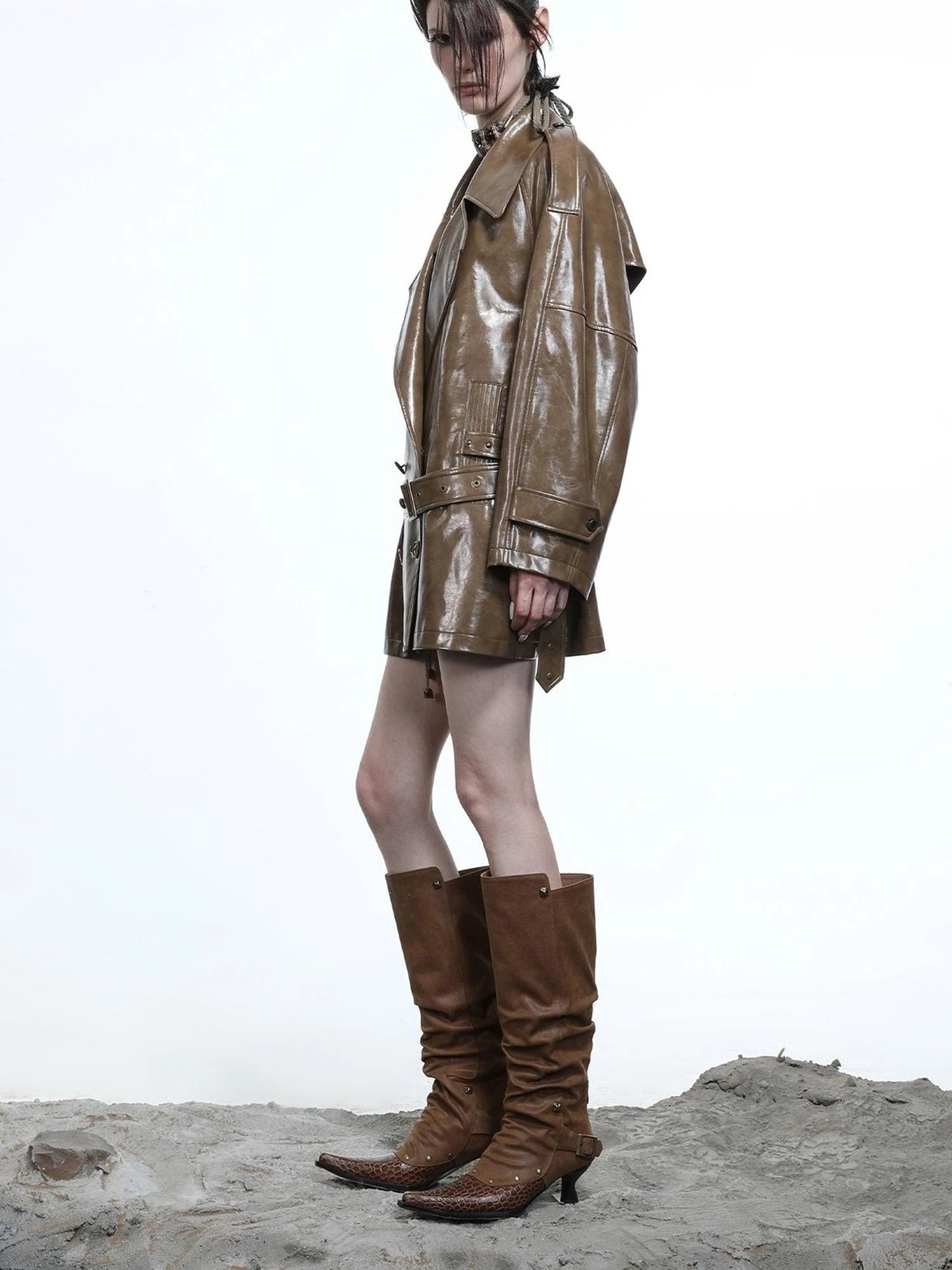 Moon Priestess Stacked Heel Boots