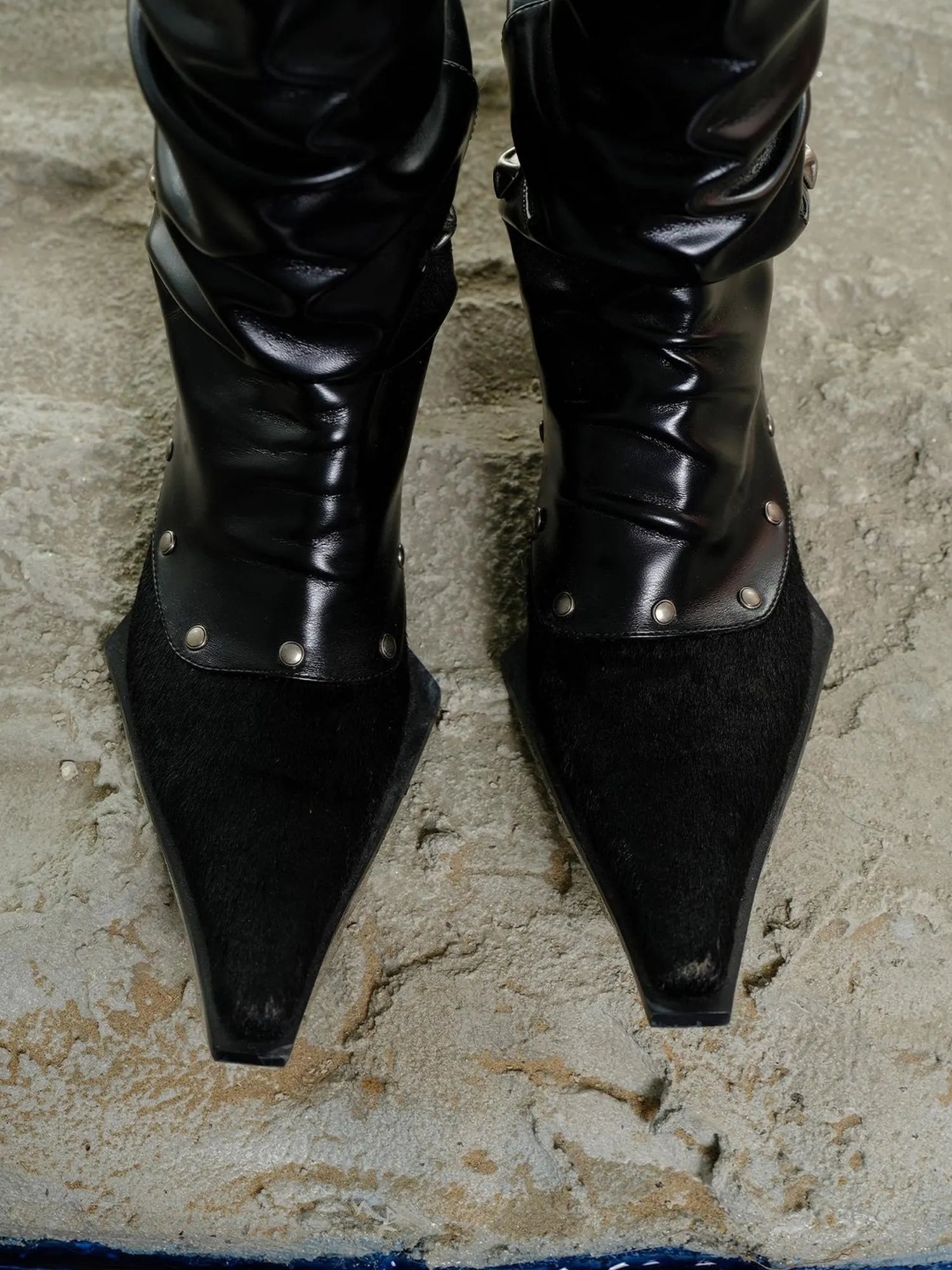 Moon Priestess Stacked Heel Boots