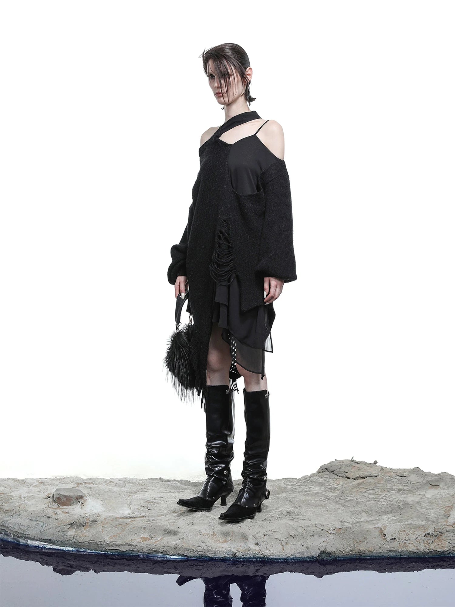 Moon Priestess Stacked Heel Boots