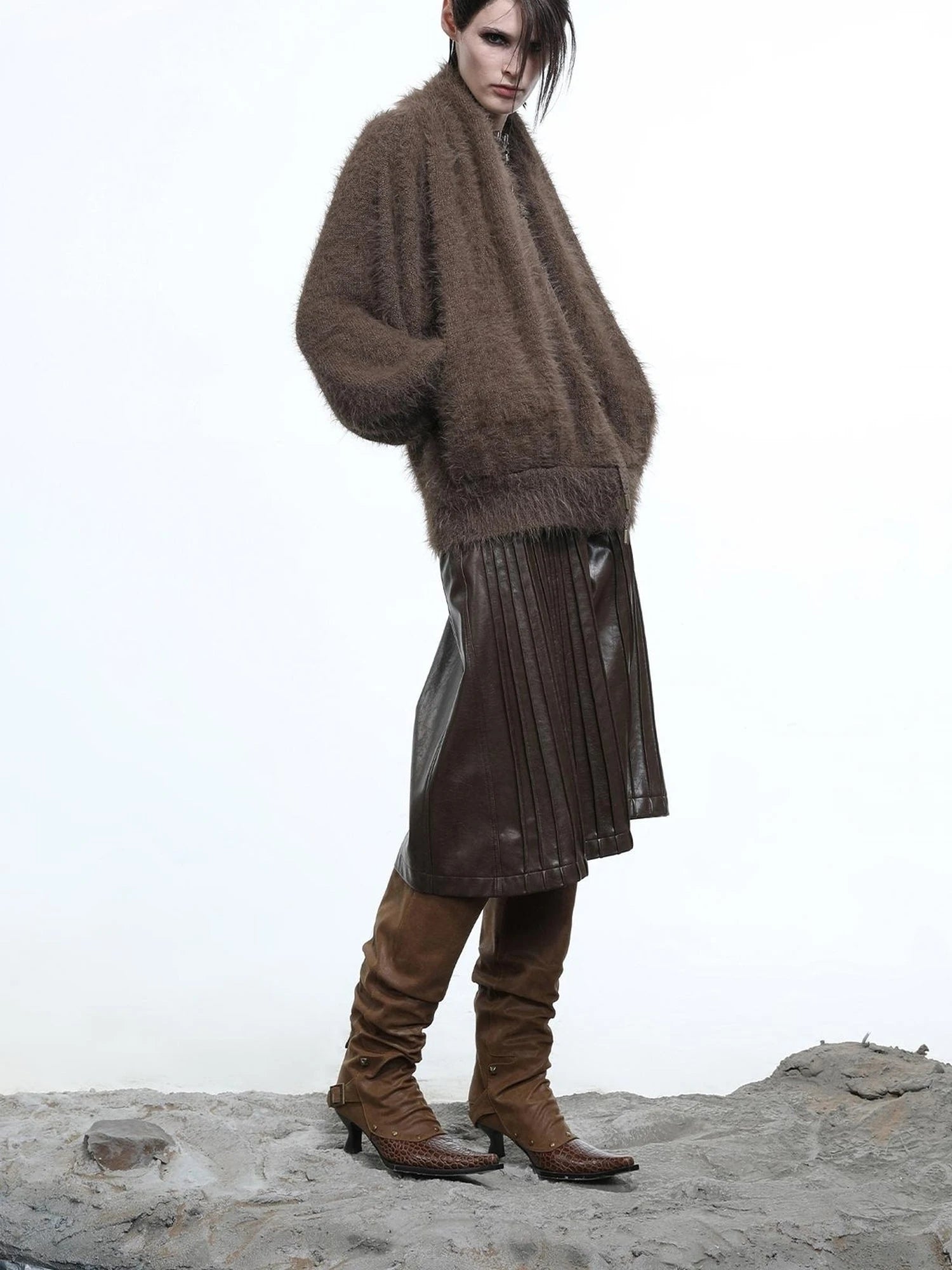 Moon Priestess Stacked Heel Boots