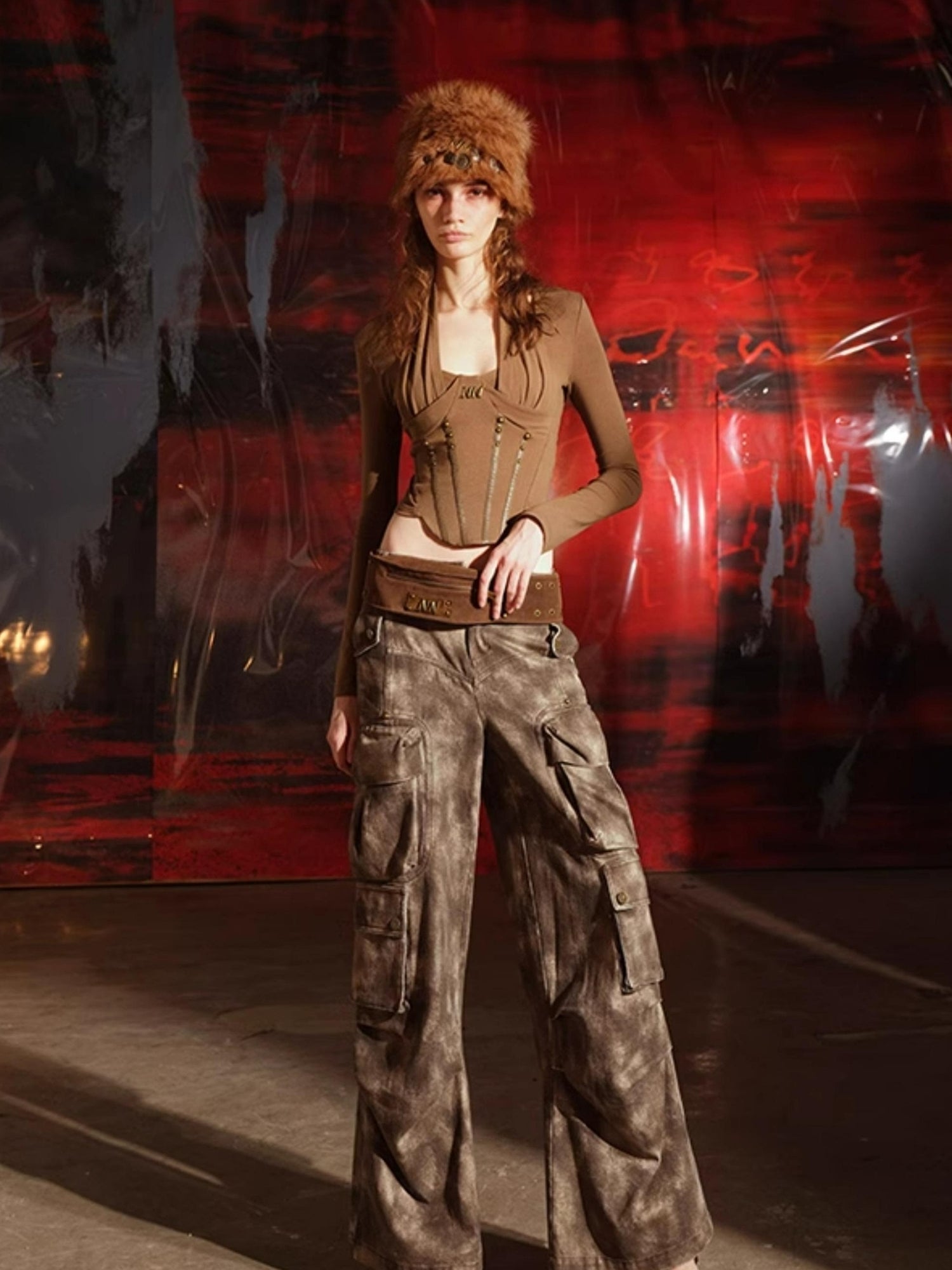 UpdateNN NORTH NODE Multi Textured Gemini Bustier Top