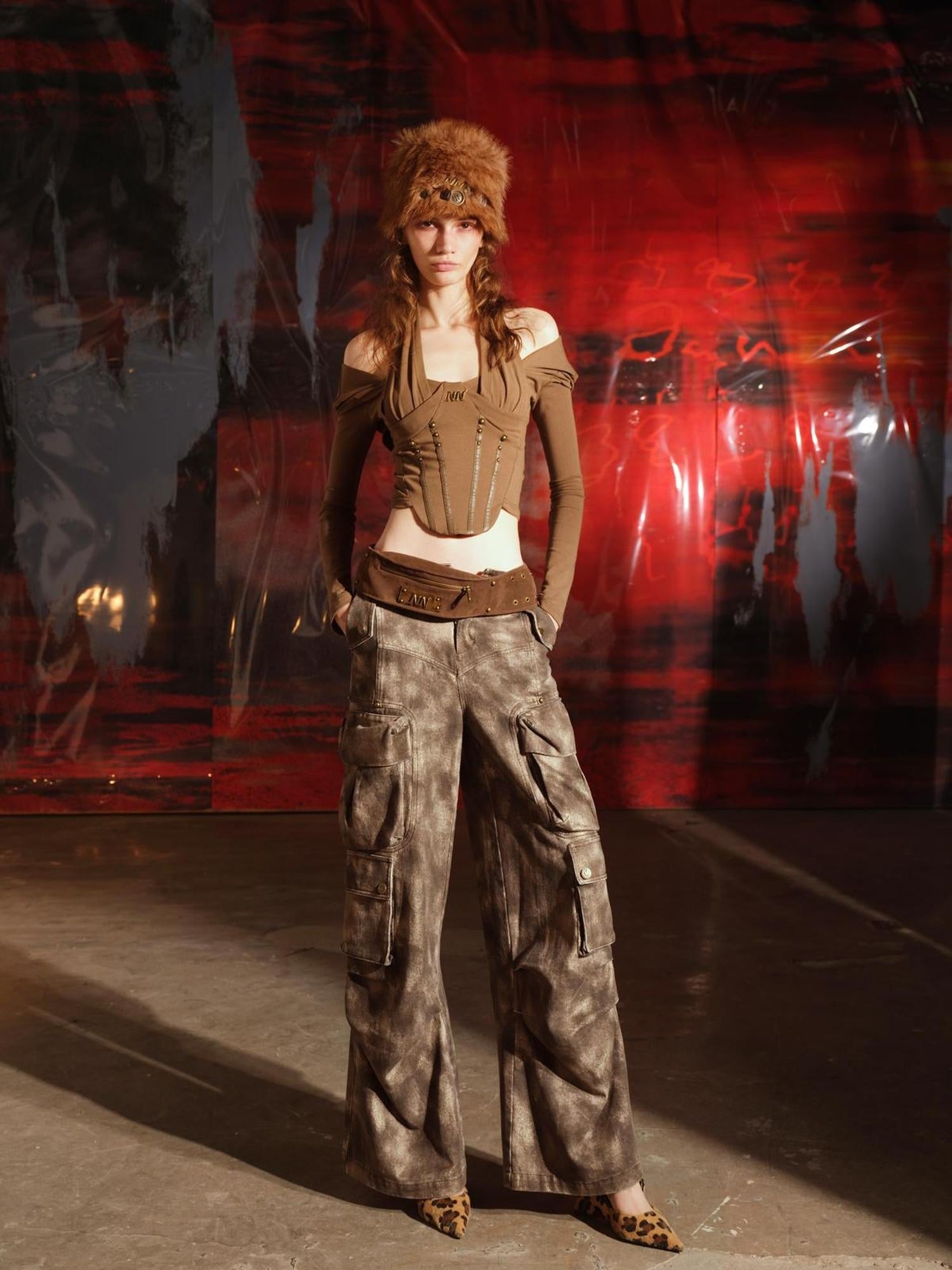 UpdateNN NORTH NODE Multi Textured Gemini Bustier Top