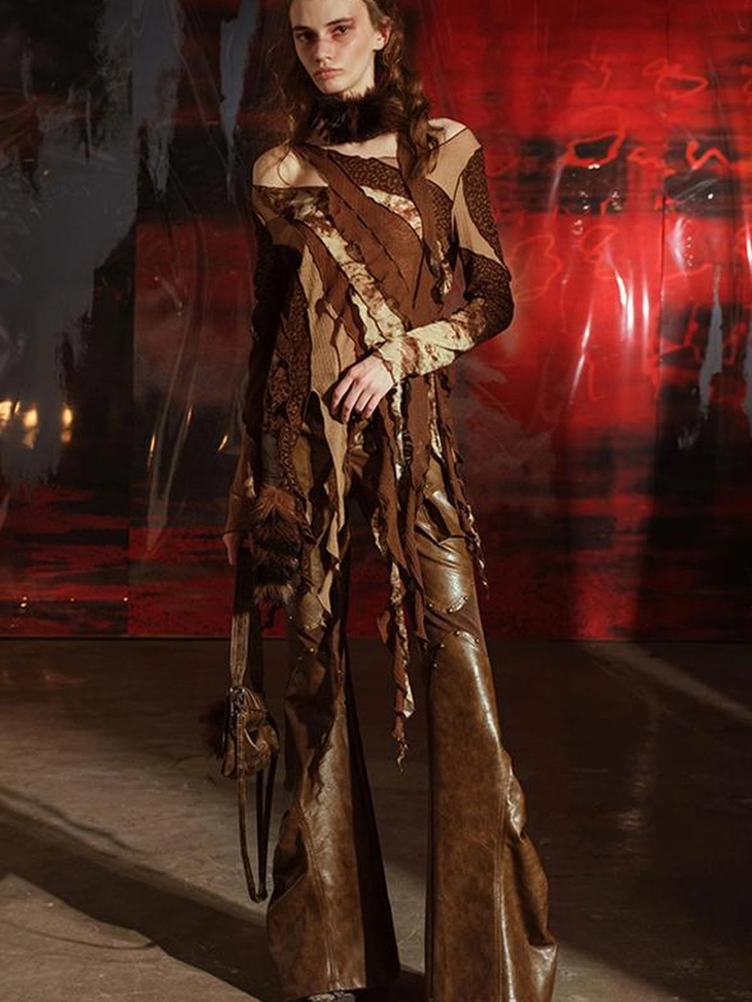 Multi Textured Patchwork Wasteland Top