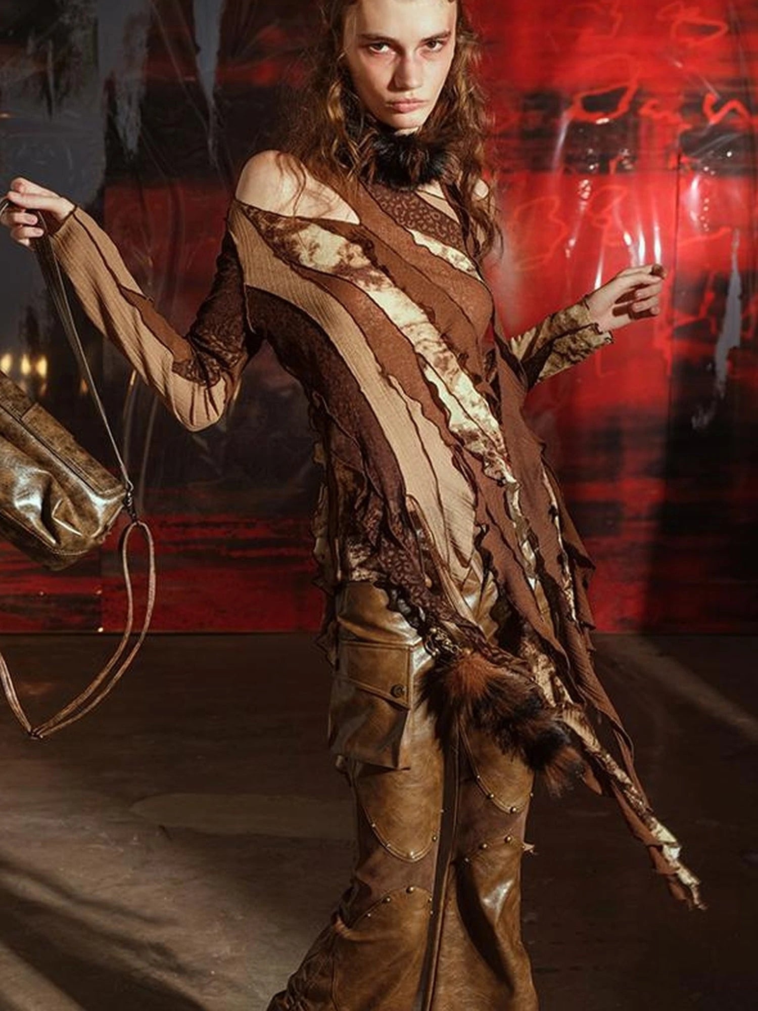 Multi Textured Patchwork Wasteland Top