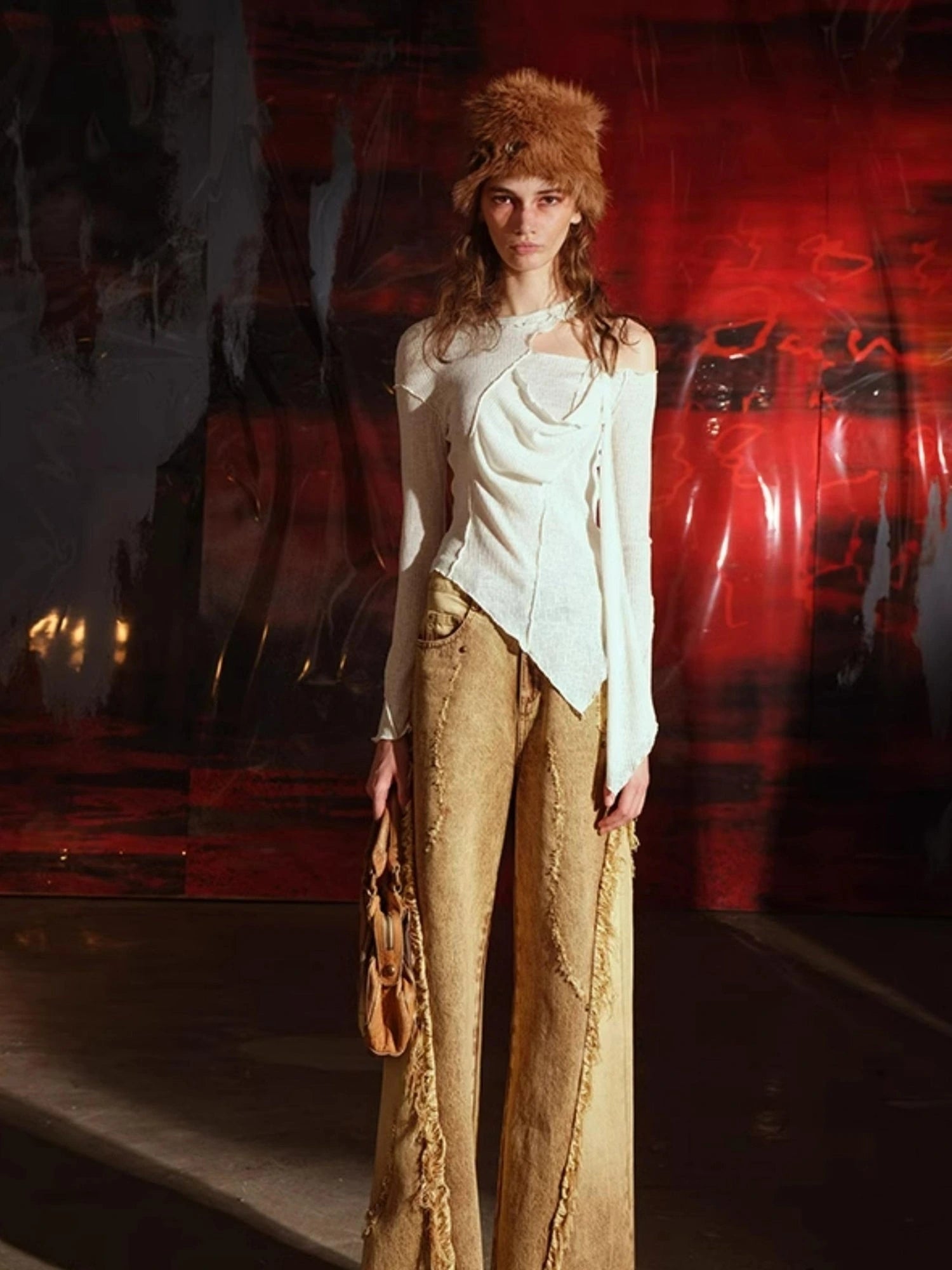 Off Shoulder Asymmetrical Top