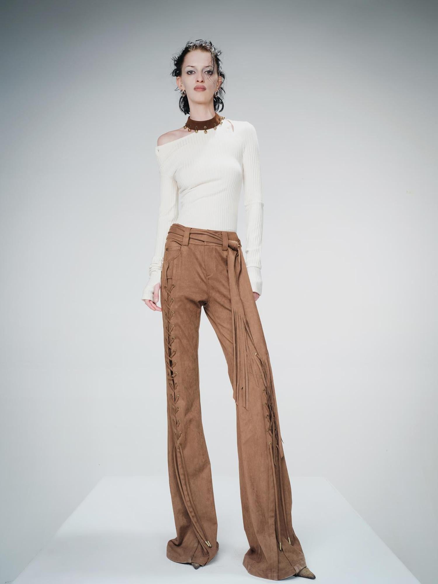 UpdateNN NORTH NODE Oversized Slanted Shoulder Knit Top