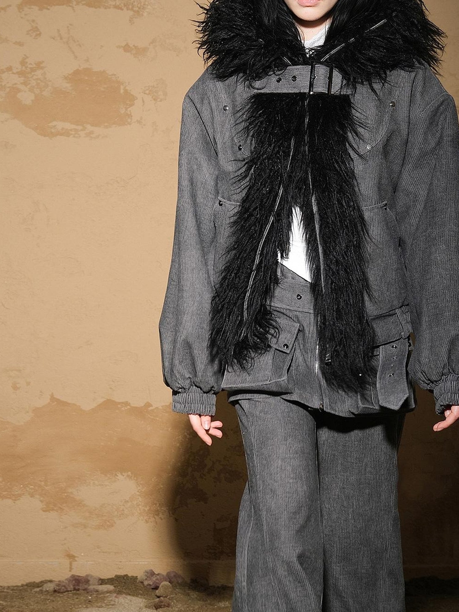 UpdateNN NORTH NODE Patchwork Quilted Short Puffer Jacket
