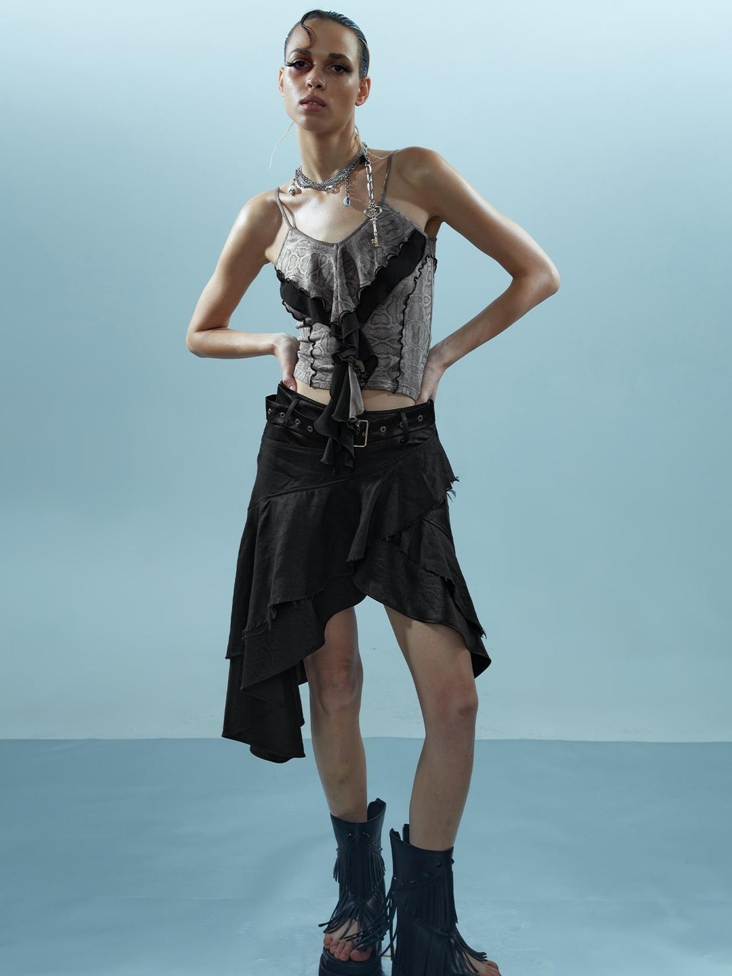 NN NORTH NODE Piscean Loom Ethereal Threads Asymmetrical Linen Set