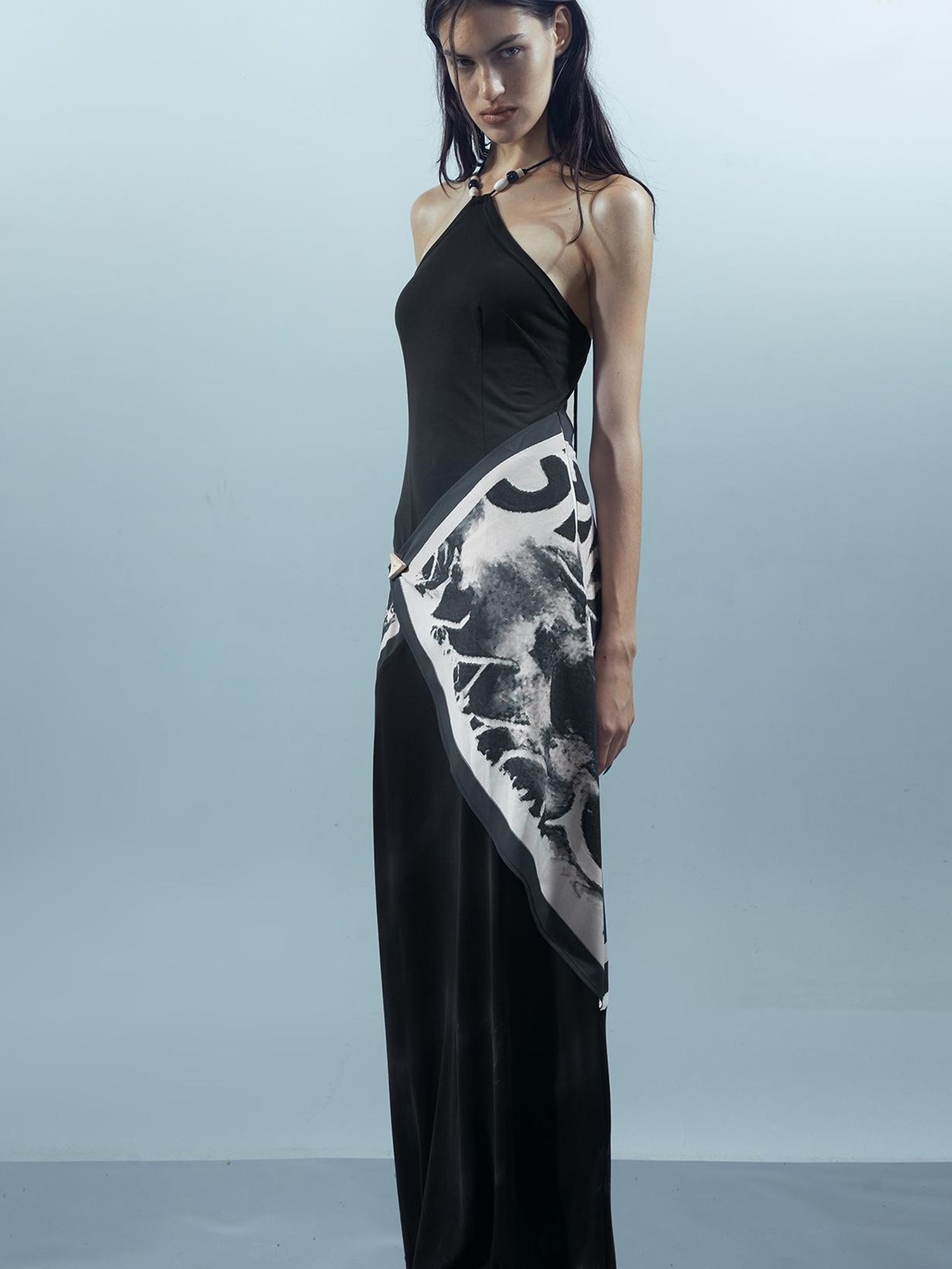 NN NORTH NODE Piscean Loom Ethereal Threads Backless Beaded Gown