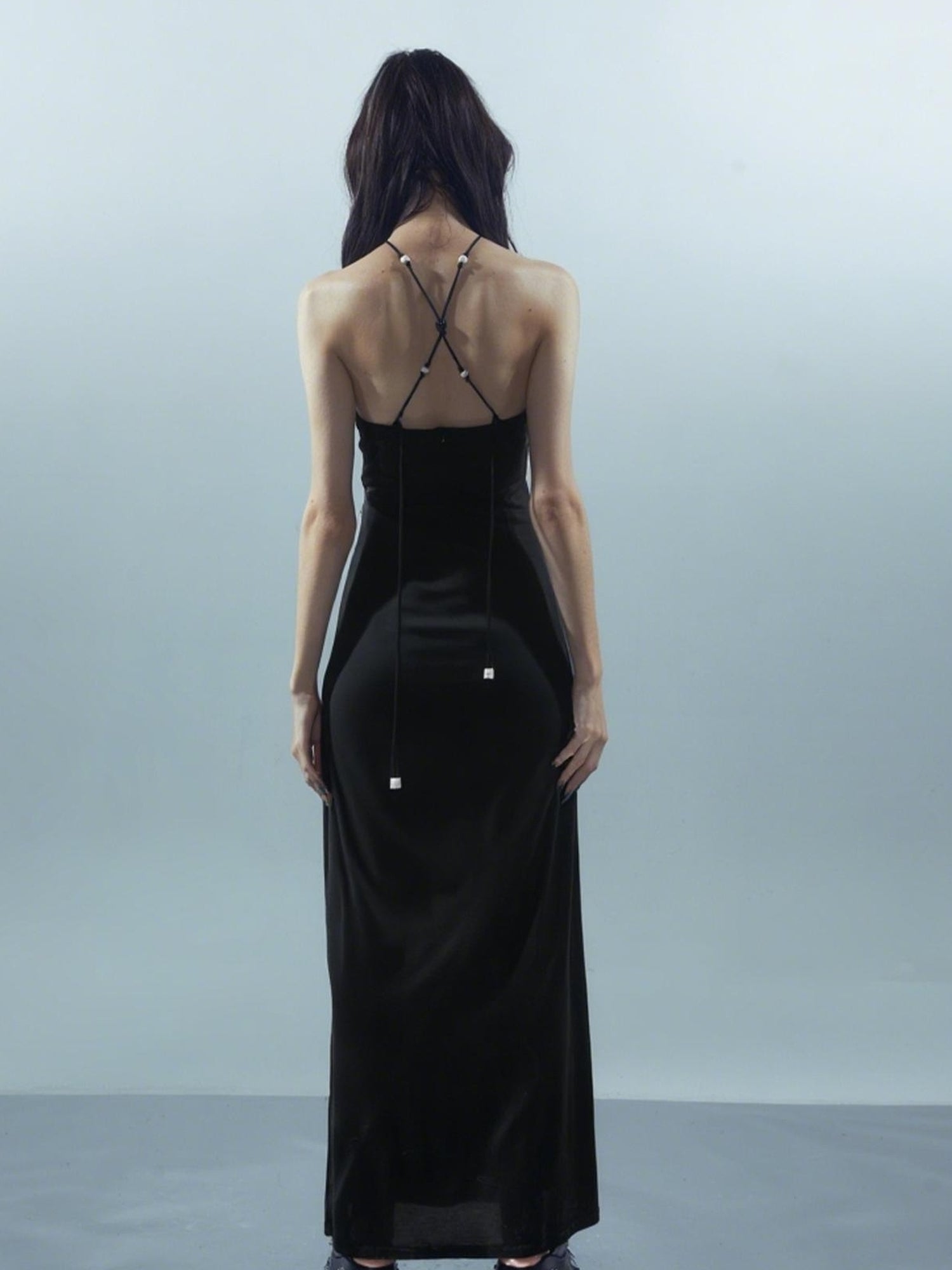 NN NORTH NODE Piscean Loom Ethereal Threads Backless Beaded Gown