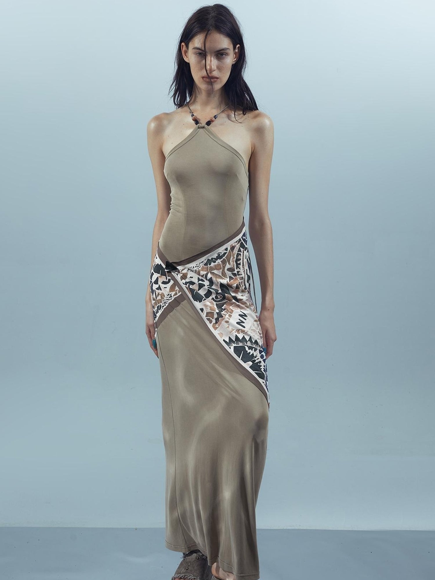 NN NORTH NODE Piscean Loom Ethereal Threads Backless Beaded Gown