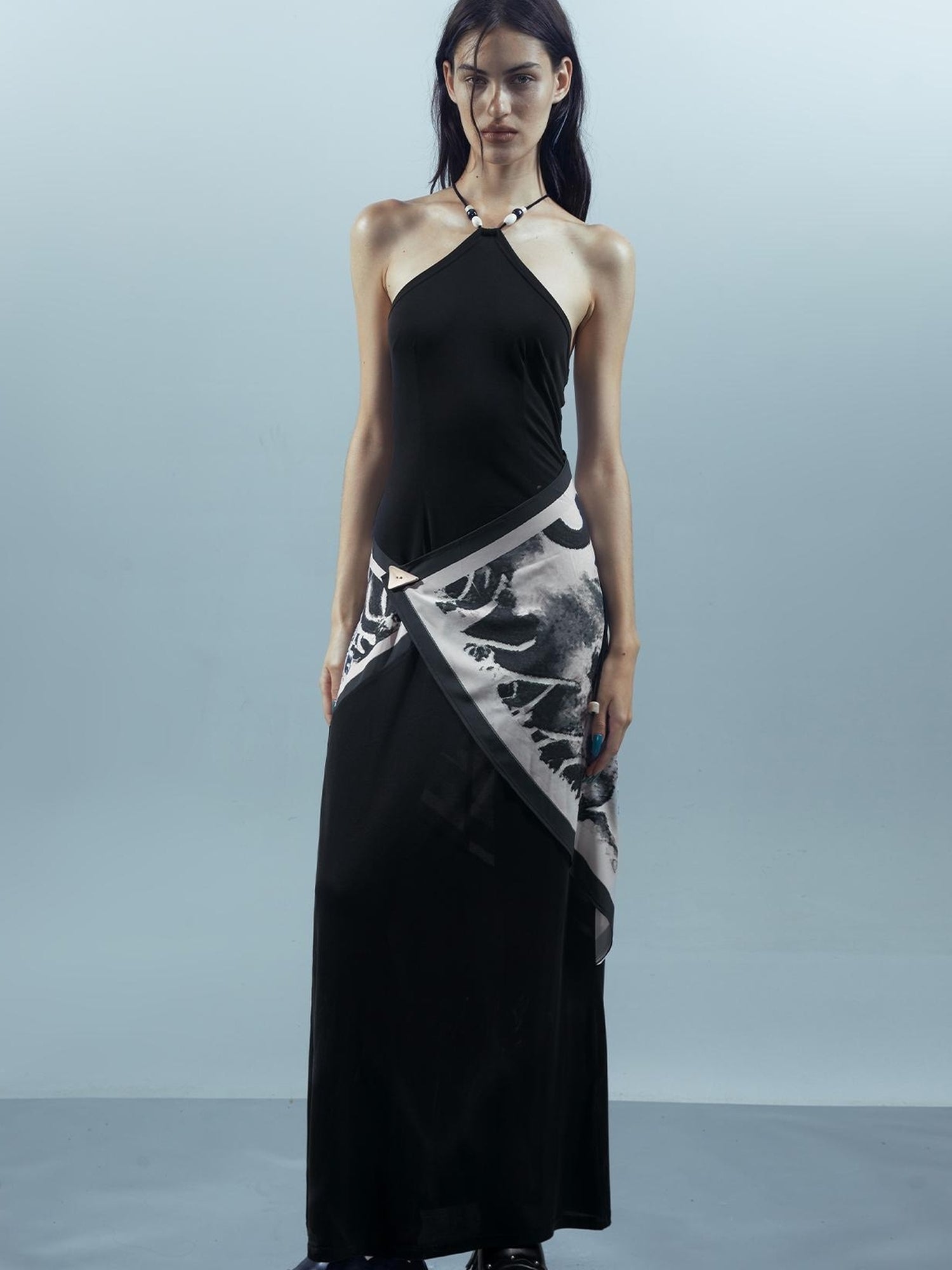 NN NORTH NODE Piscean Loom Ethereal Threads Backless Beaded Gown