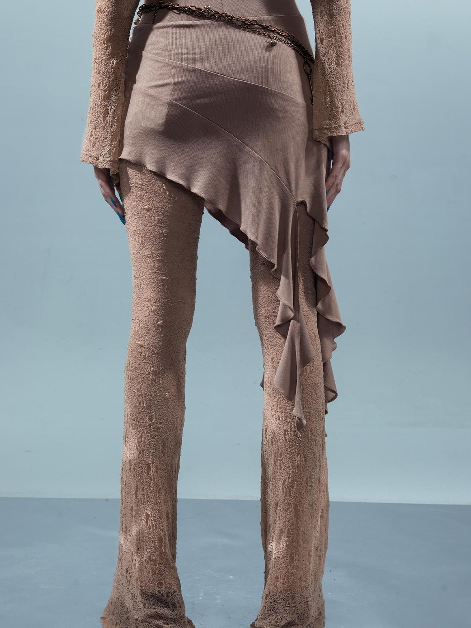 UpdateNN NORTH NODE Piscean Loom Ethereal Threads Flared Lace Culottes