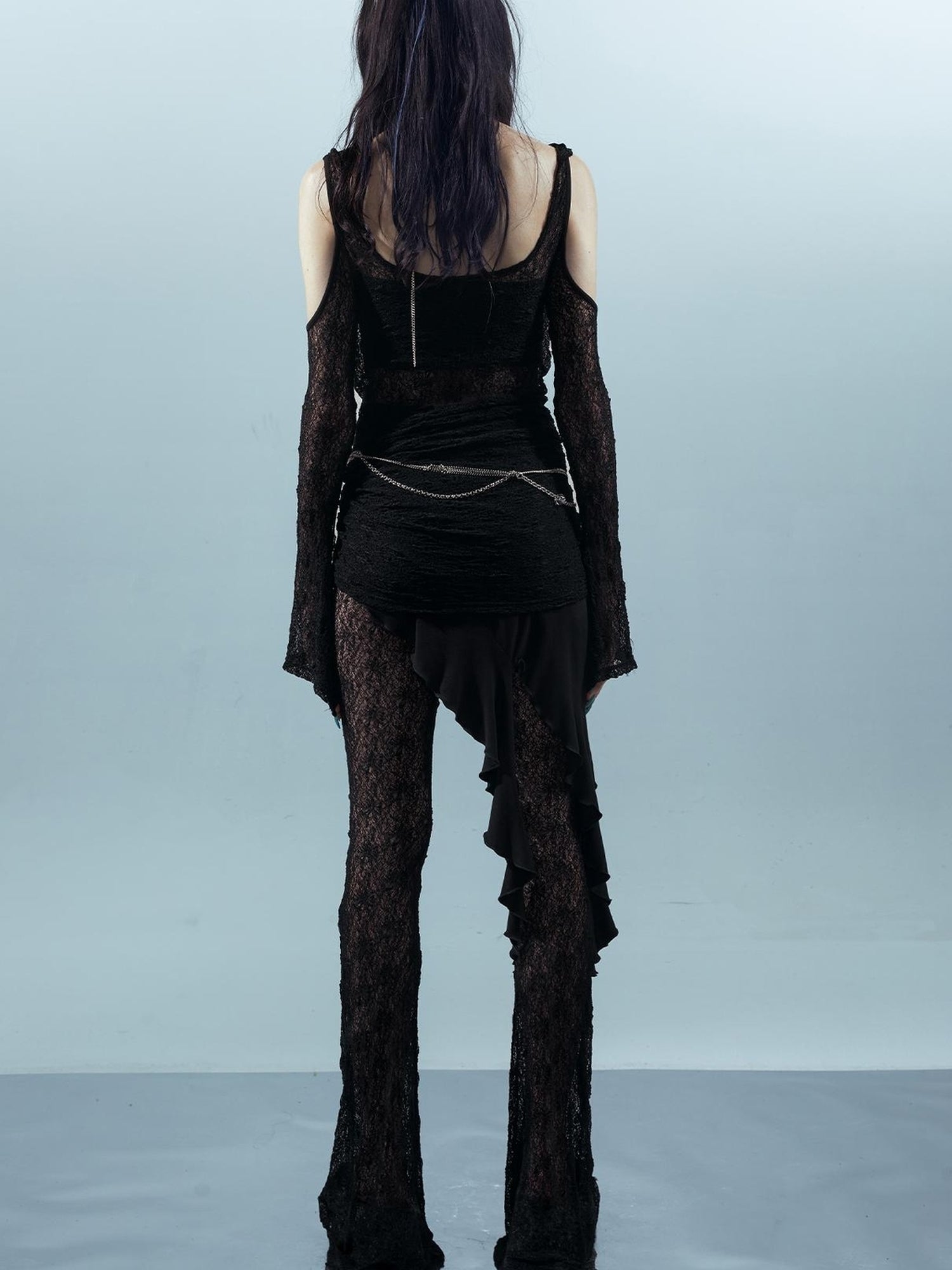 UpdateNN NORTH NODE Piscean Loom Ethereal Threads Flared Lace Culottes