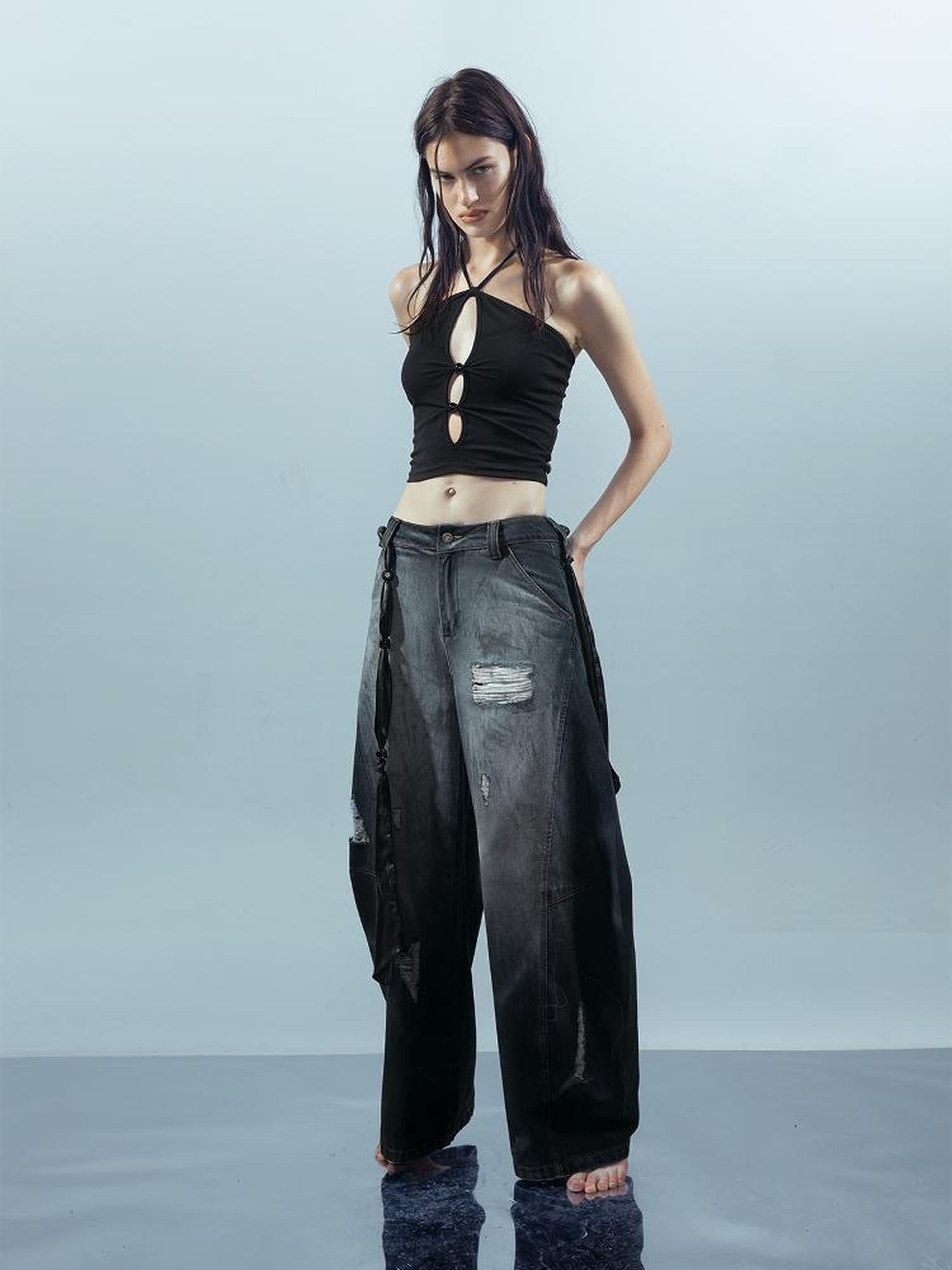 UpdateNN NORTH NODE Piscean Loom Ethereal Threads Mirage Cross Strap Camisole