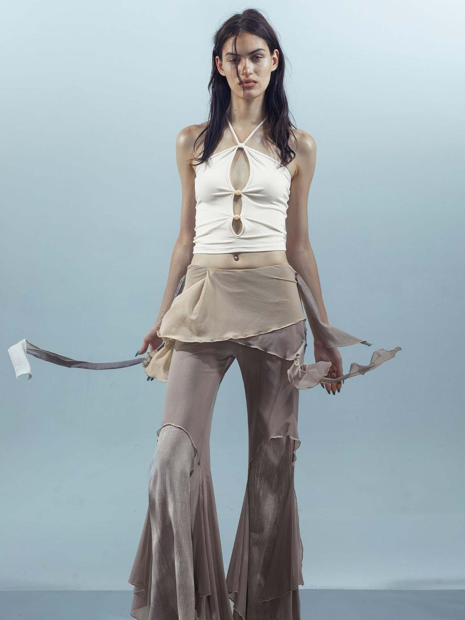 UpdateNN NORTH NODE Piscean Loom Ethereal Threads Mirage Cross Strap Camisole