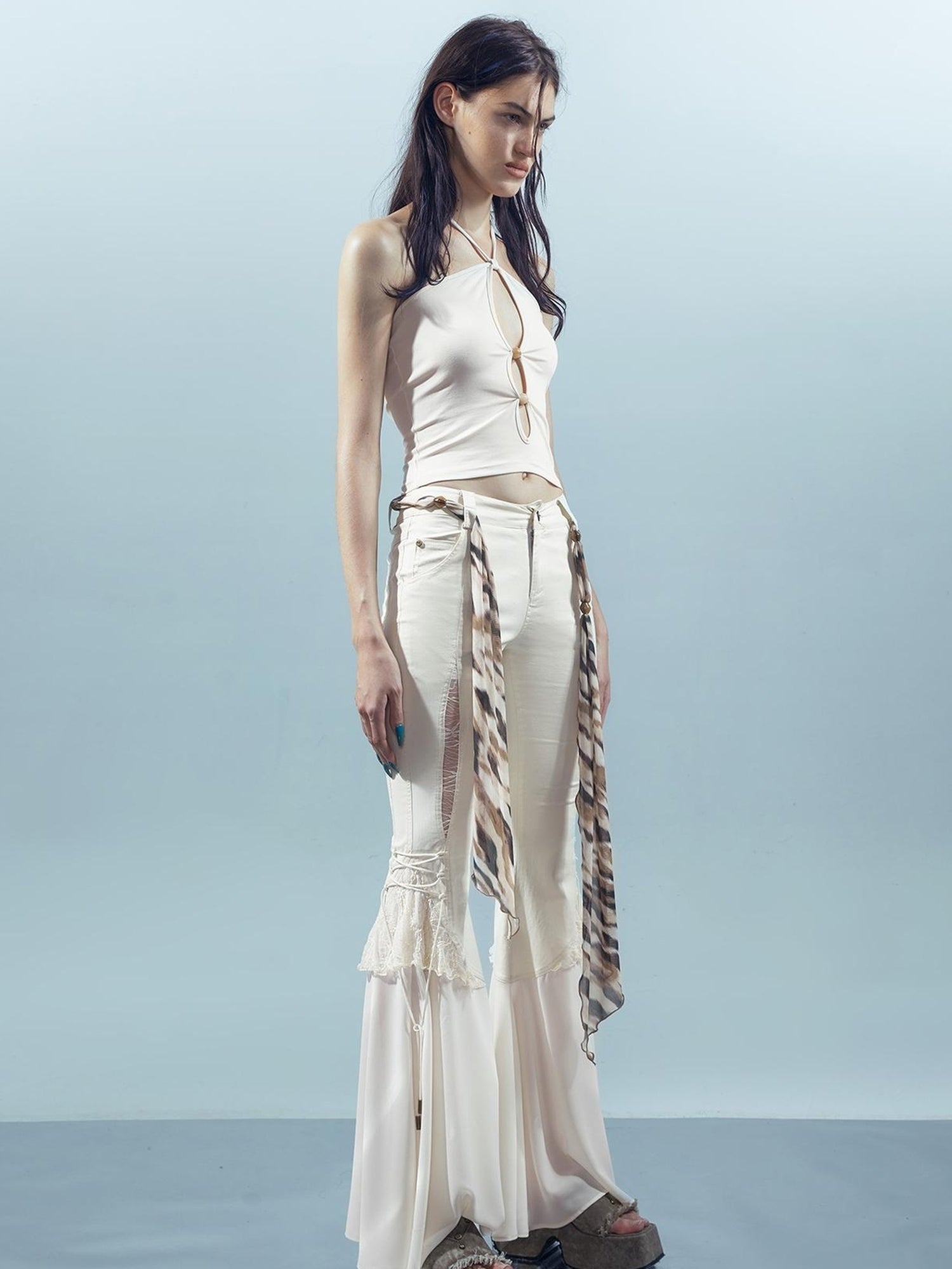 UpdateNN NORTH NODE Piscean Loom Ethereal Threads Mirage Cross Strap Camisole