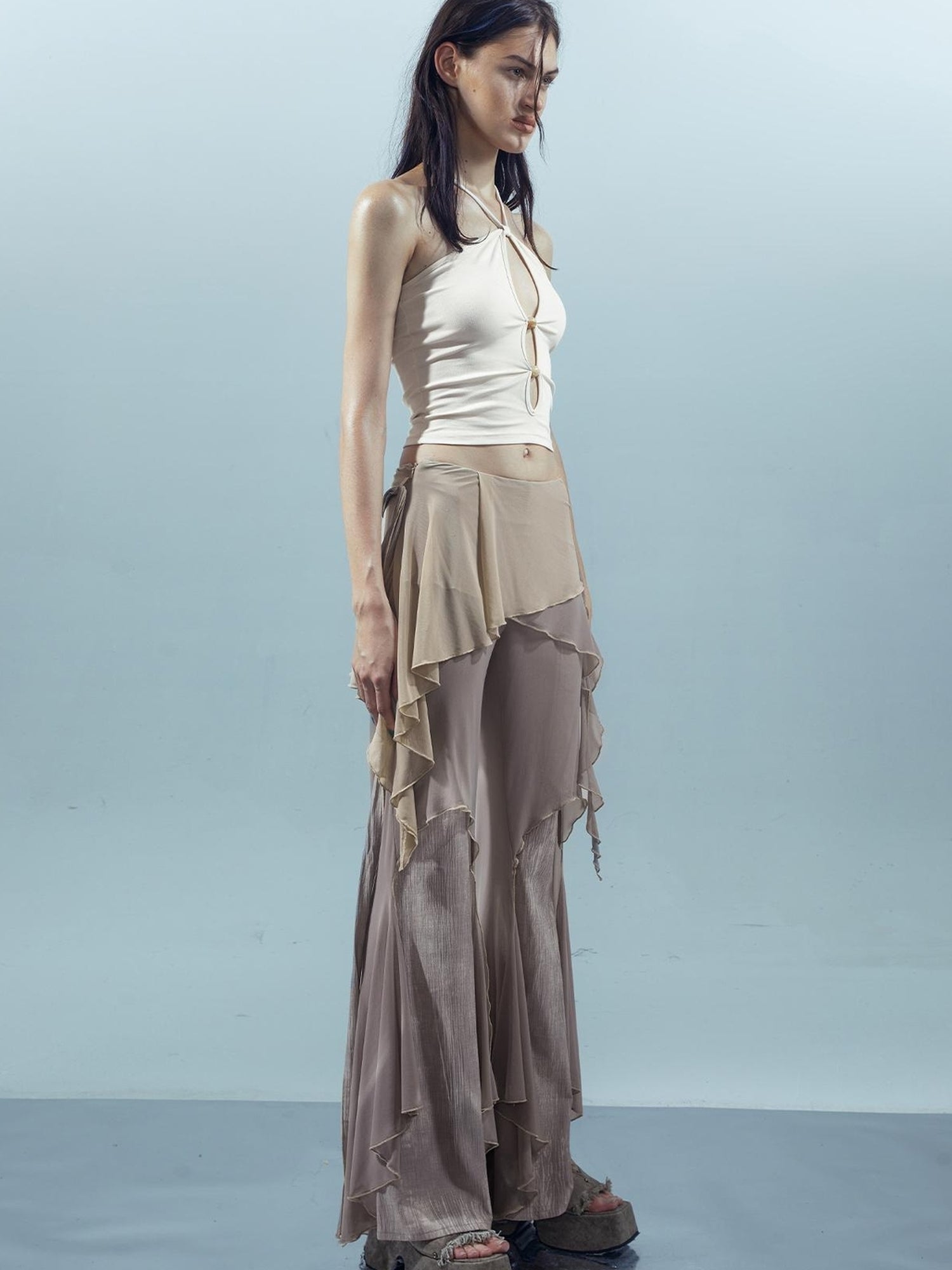 UpdateNN NORTH NODE Piscean Loom Ethereal Threads Mirage Cross Strap Camisole
