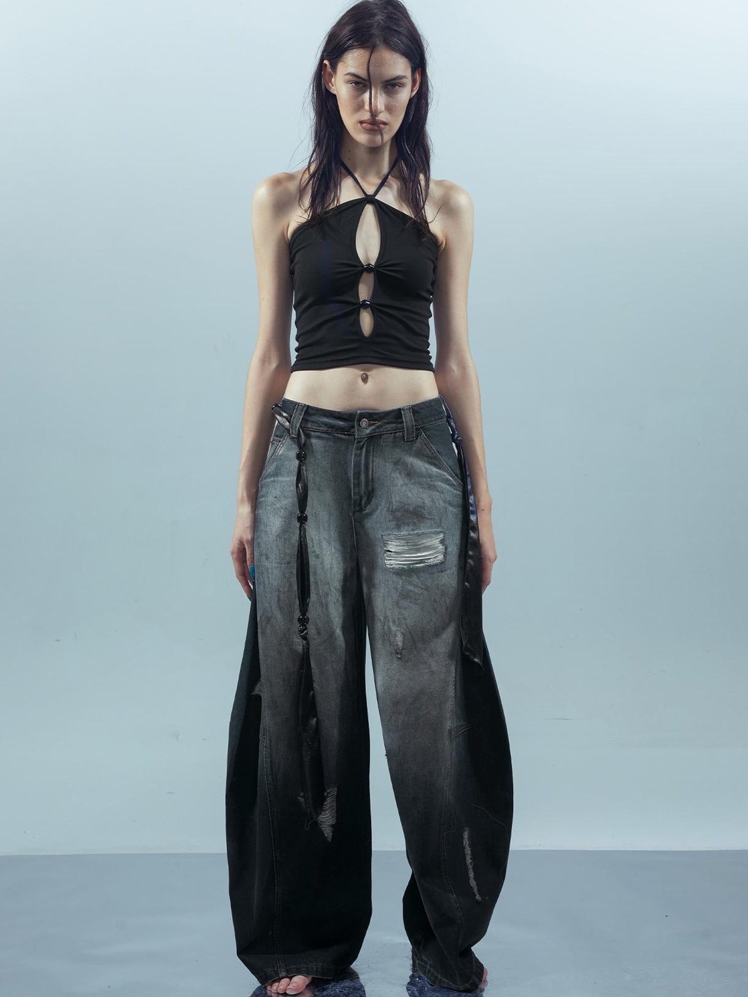 UpdateNN NORTH NODE Piscean Loom Ethereal Threads Mirage Cross Strap Camisole