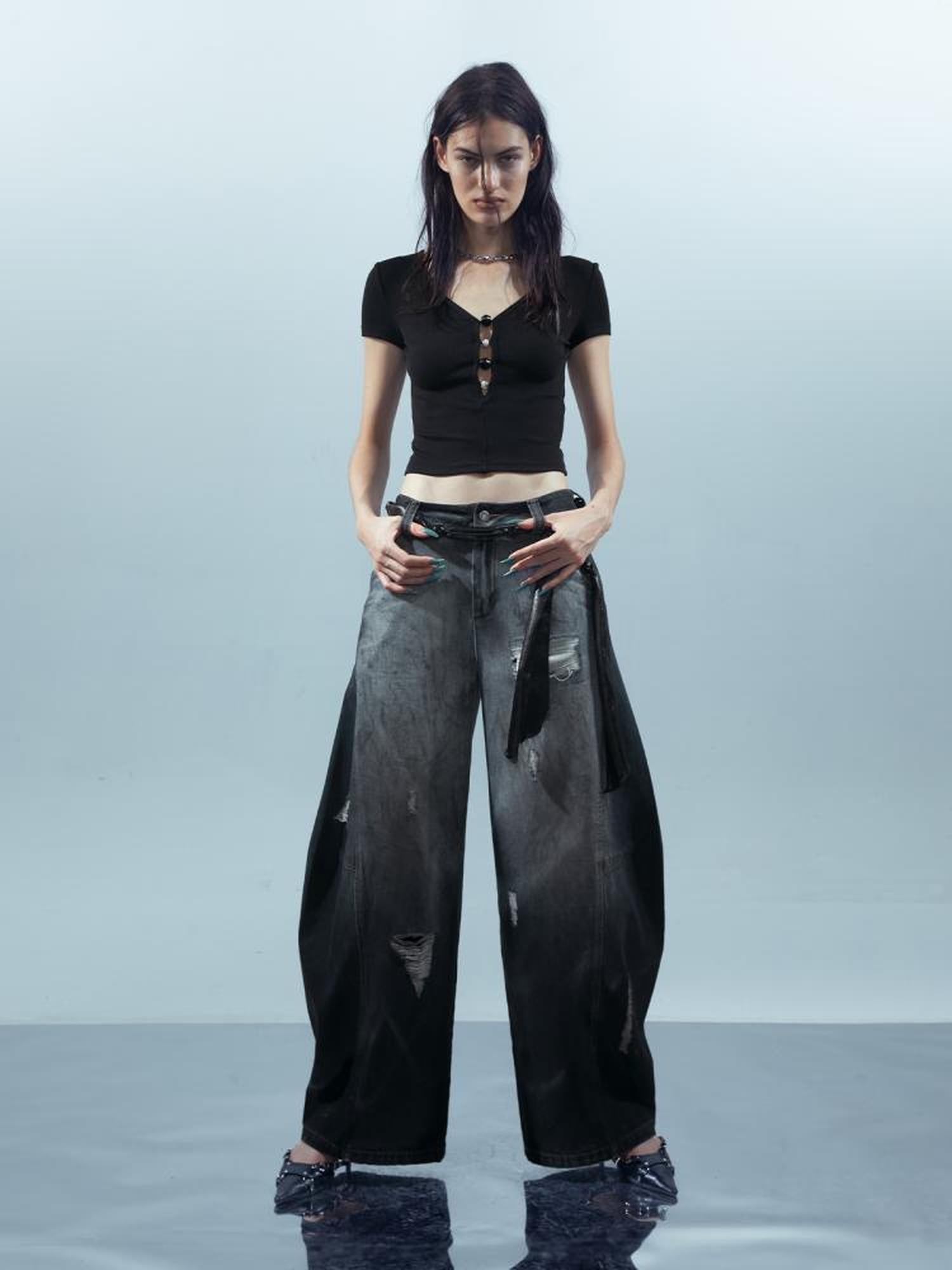 UpdateNN NORTH NODE Piscean Loom Ethereal Threads Tapered Jeans