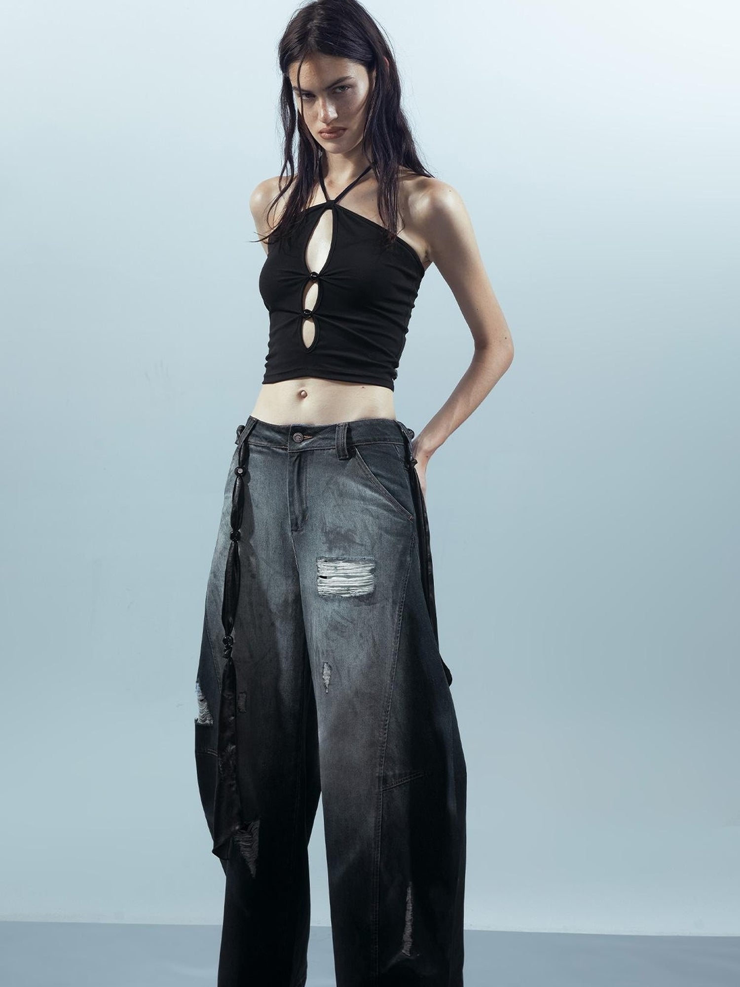 UpdateNN NORTH NODE Piscean Loom Ethereal Threads Tapered Jeans