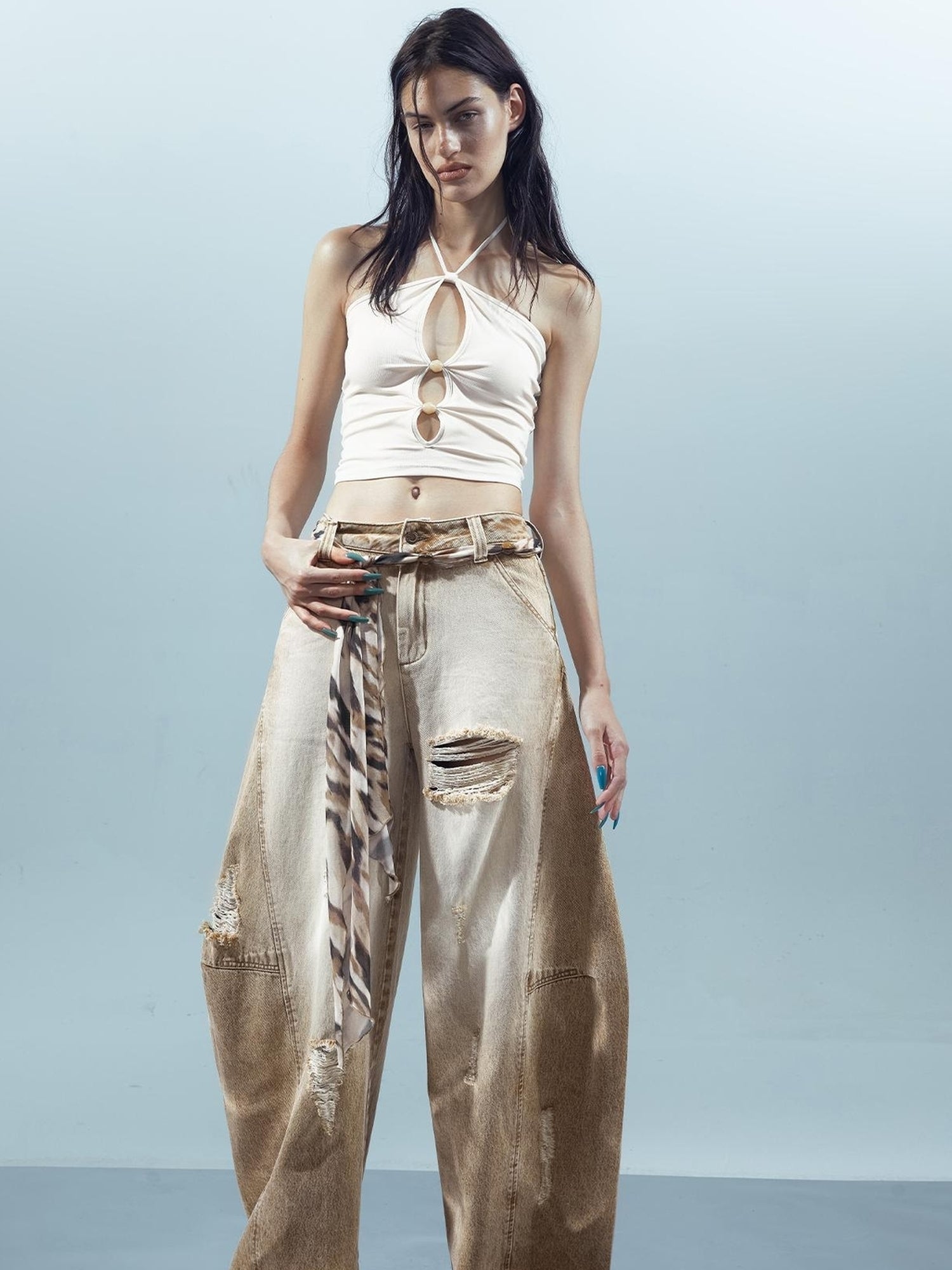 UpdateNN NORTH NODE Piscean Loom Ethereal Threads Tapered Jeans