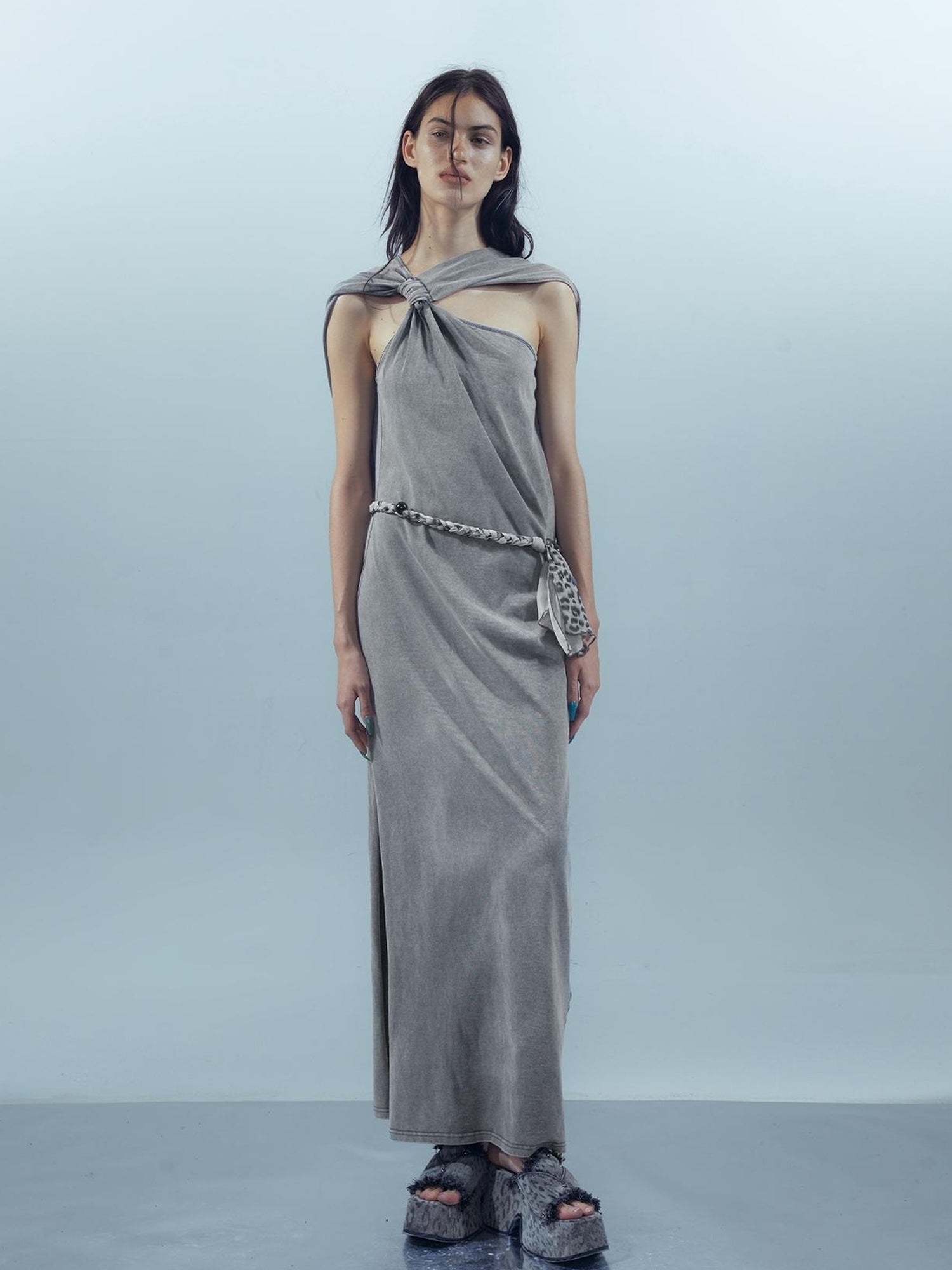 UpdateNN NORTH NODE Piscean Mirage Ethereal Threads Washed Tie Dye V-neck Dress