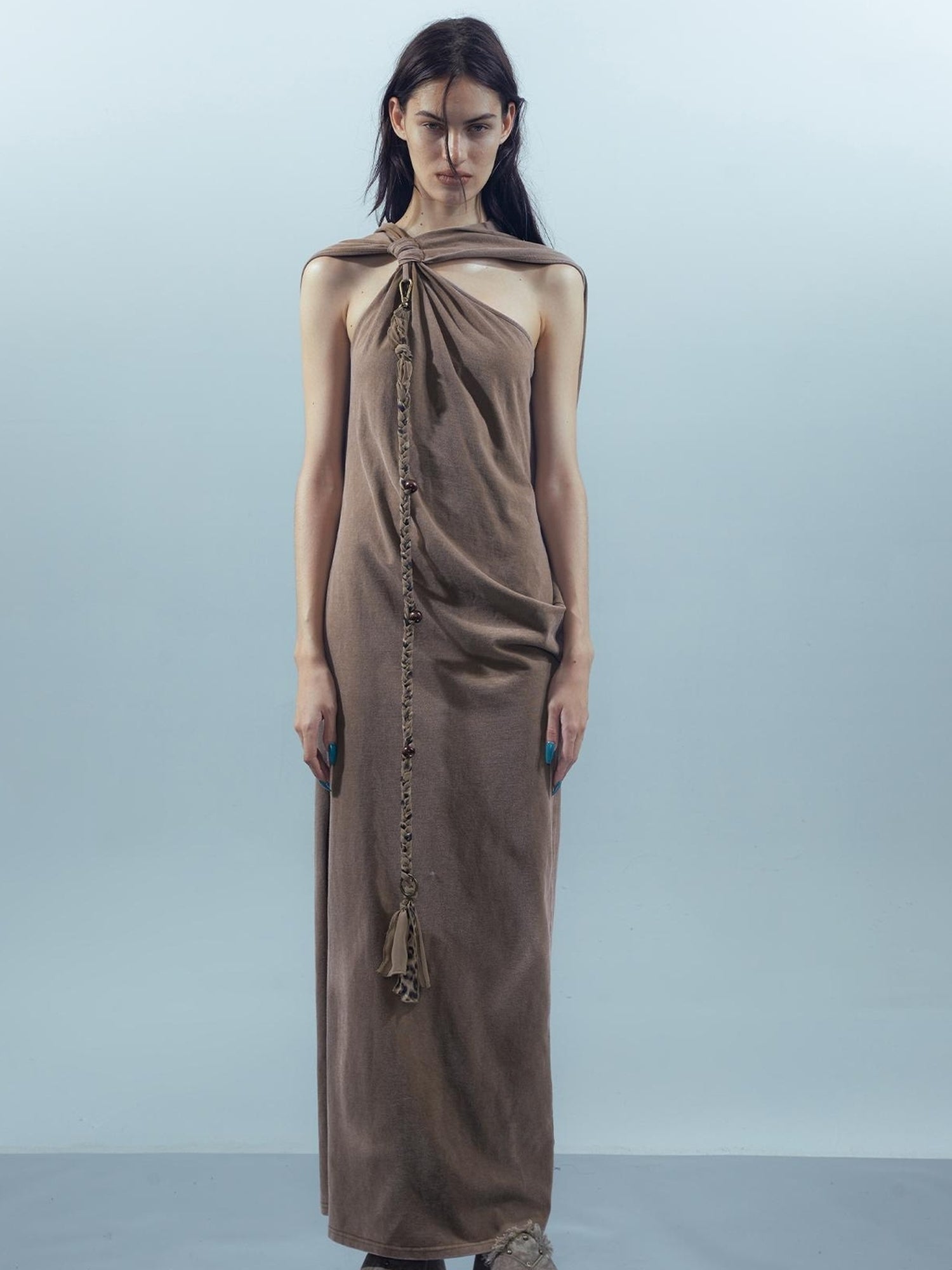 UpdateNN NORTH NODE Piscean Mirage Ethereal Threads Washed Tie Dye V-neck Dress