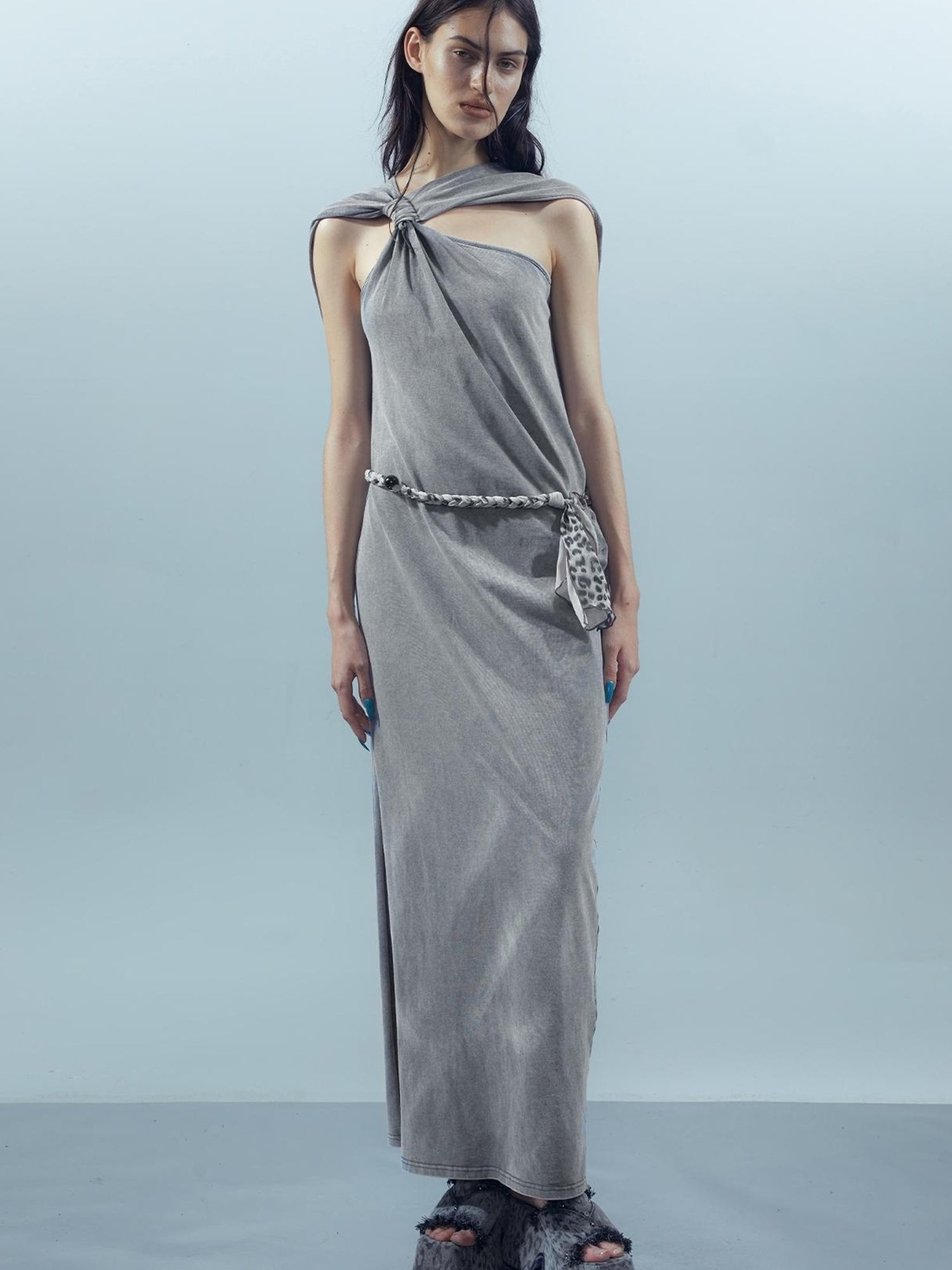 UpdateNN NORTH NODE Piscean Mirage Ethereal Threads Washed Tie Dye V-neck Dress