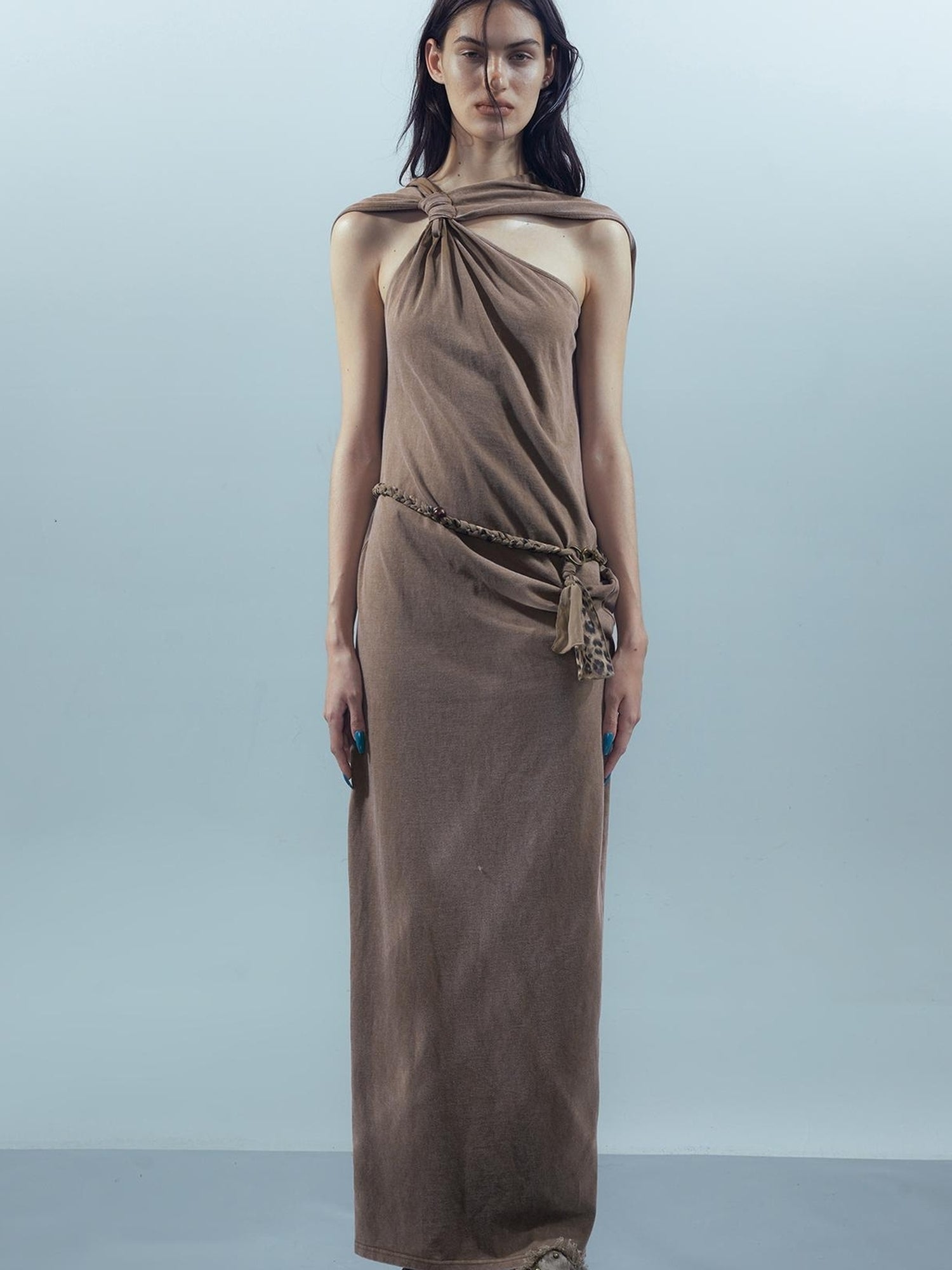 UpdateNN NORTH NODE Piscean Mirage Ethereal Threads Washed Tie Dye V-neck Dress