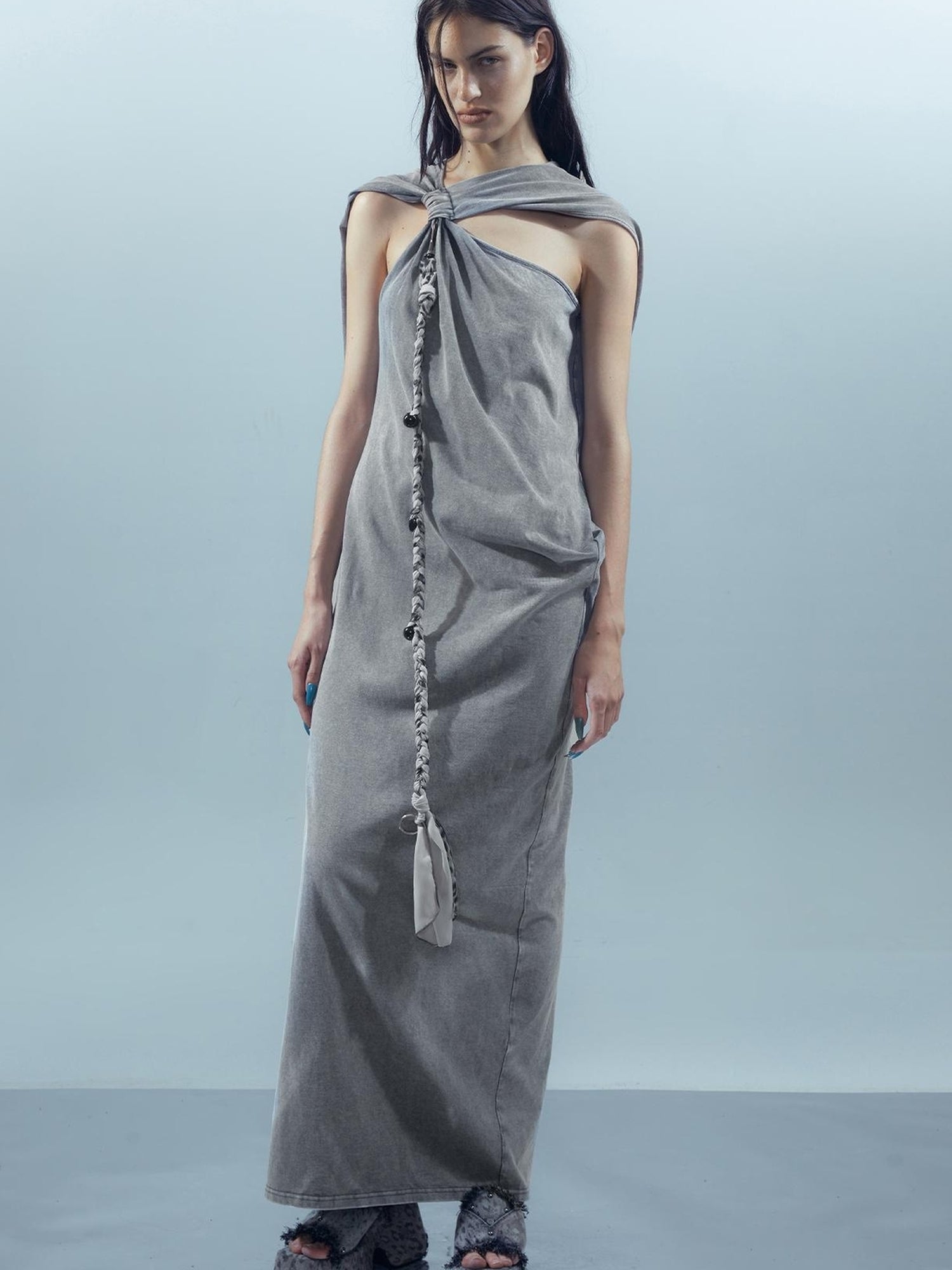 UpdateNN NORTH NODE Piscean Mirage Ethereal Threads Washed Tie Dye V-neck Dress