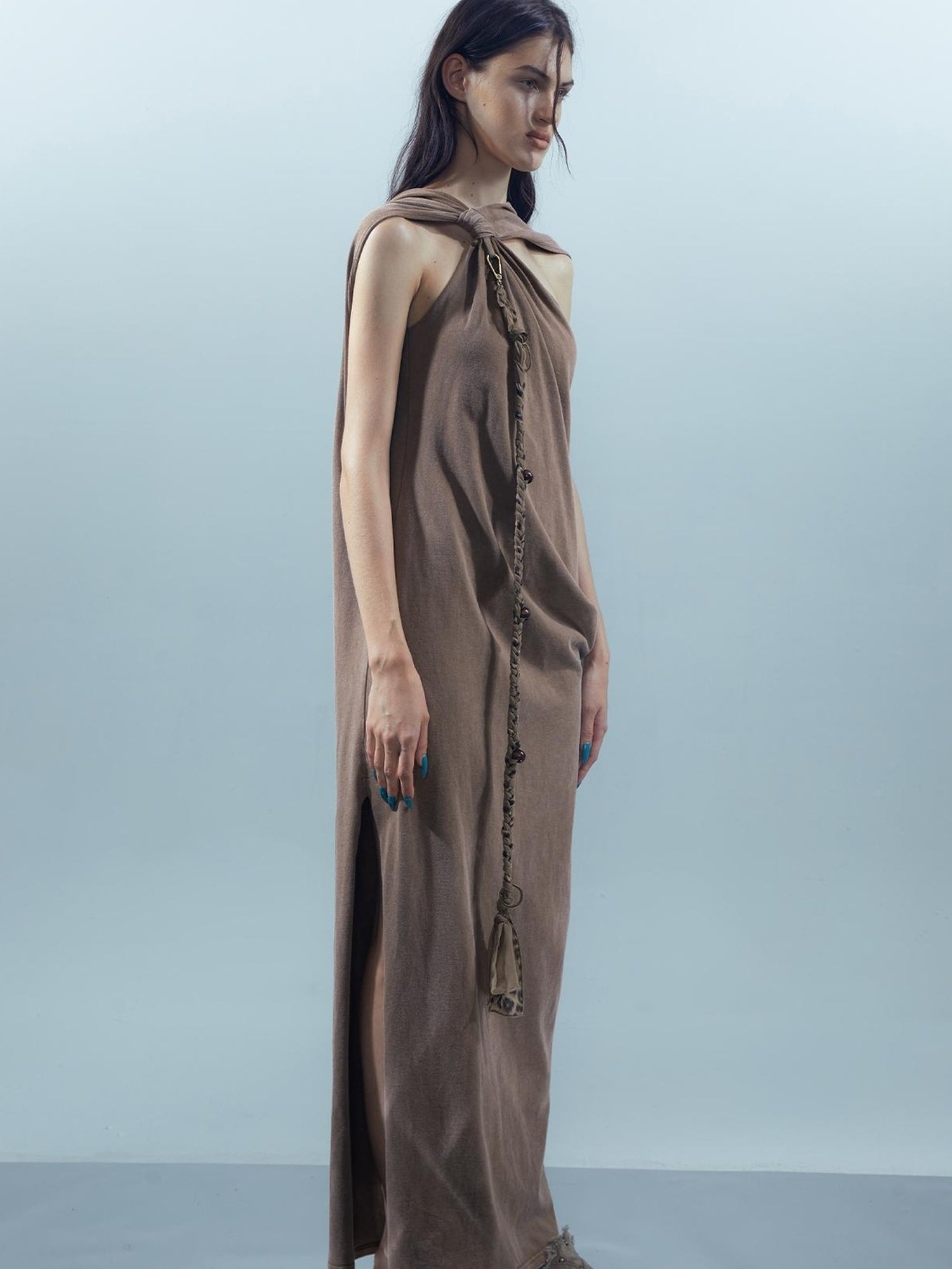 UpdateNN NORTH NODE Piscean Mirage Ethereal Threads Washed Tie Dye V-neck Dress